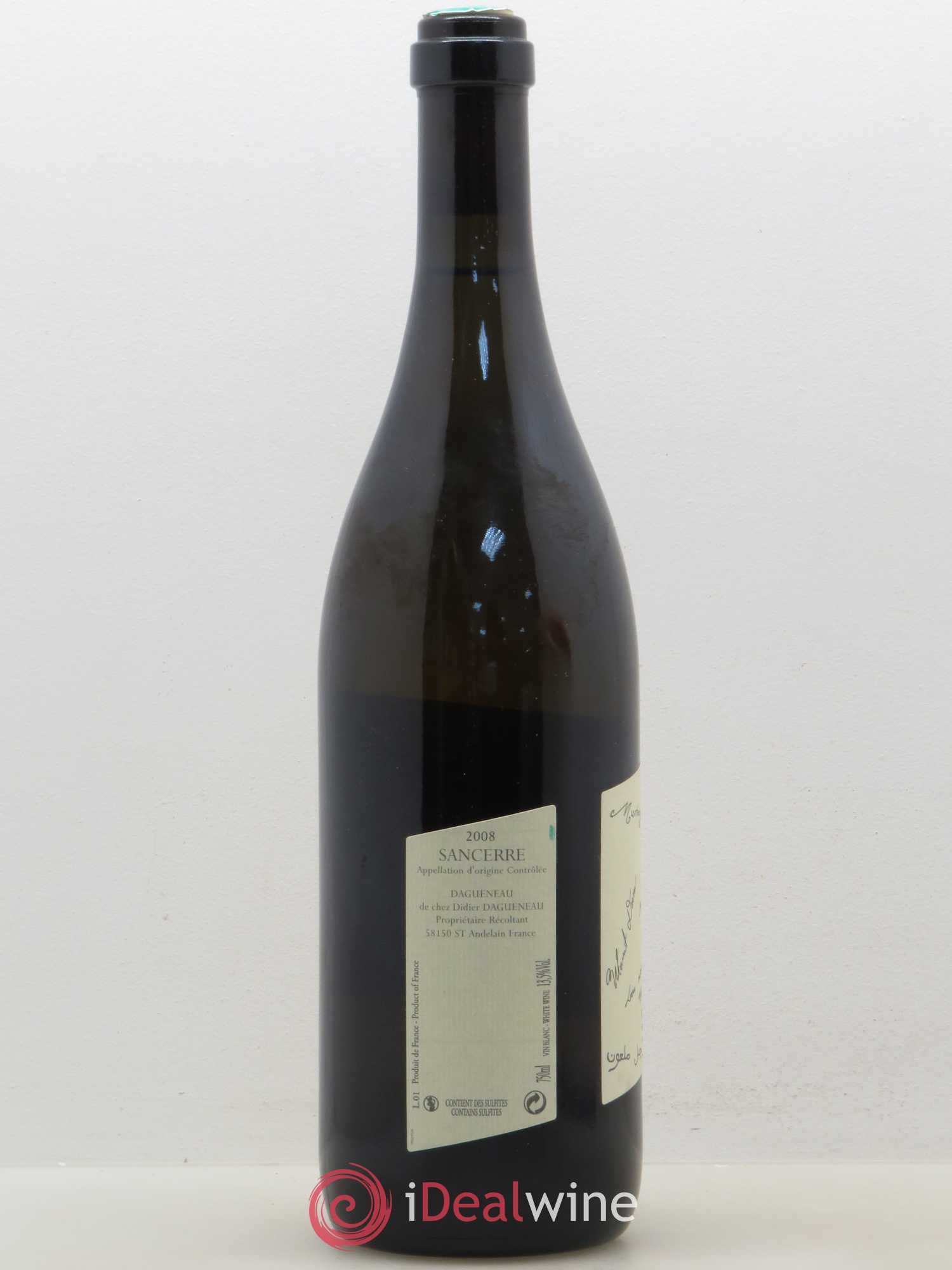 Sancerre Le Mont Damné Chavignol Dagueneau (Domaine Didier - Louis-Benjamin) 2008 - Lot de 1 bouteille - 1