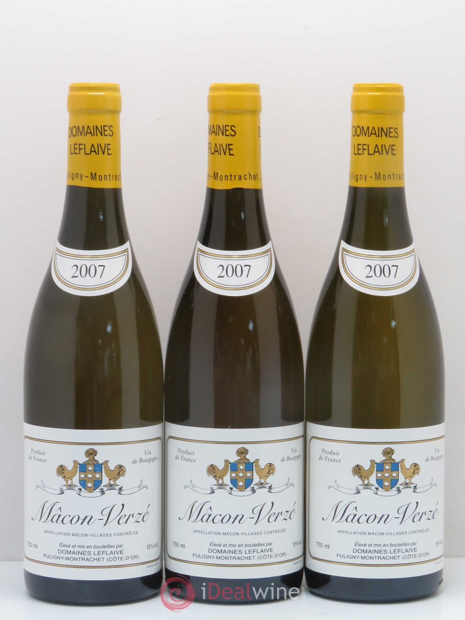 Mâcon Verzé Leflaive (Domaine) 2007 - Lot de 3 bouteilles - 0
