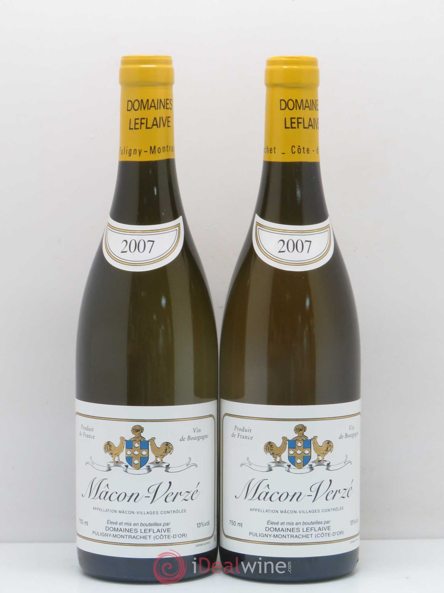 Mâcon Verzé Leflaive (Domaine) 2007 - Lot de 2 bouteilles - 0