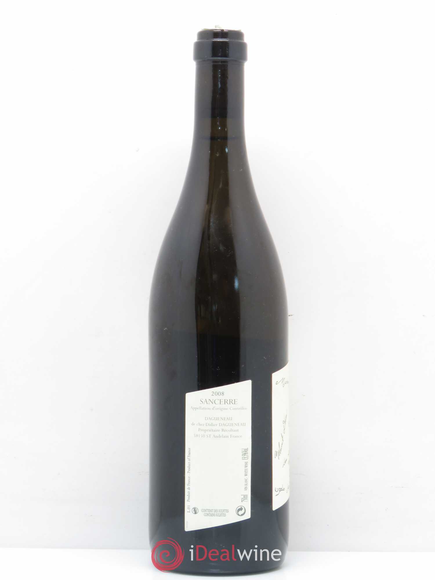 Sancerre Le Mont Damné Chavignol Dagueneau (Domaine Didier - Louis-Benjamin) 2008 - Lot de 1 bouteille - 1