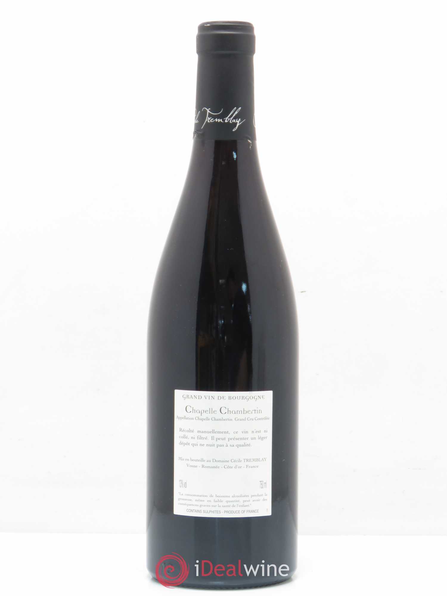 Chapelle-Chambertin Grand Cru Cécile Tremblay 2014 - Lot de 1 bouteille - 1