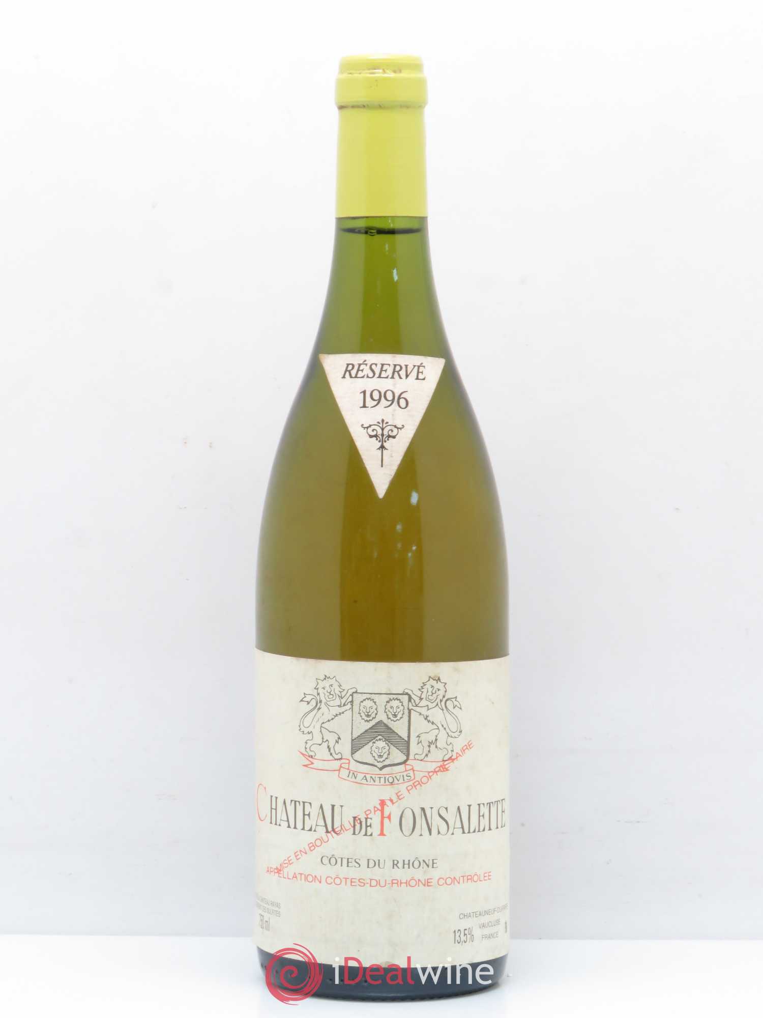 Côtes-du-Rhône Château de Fonsalette Emmanuel Reynaud 1996 - Lot de 1 bouteille - 0