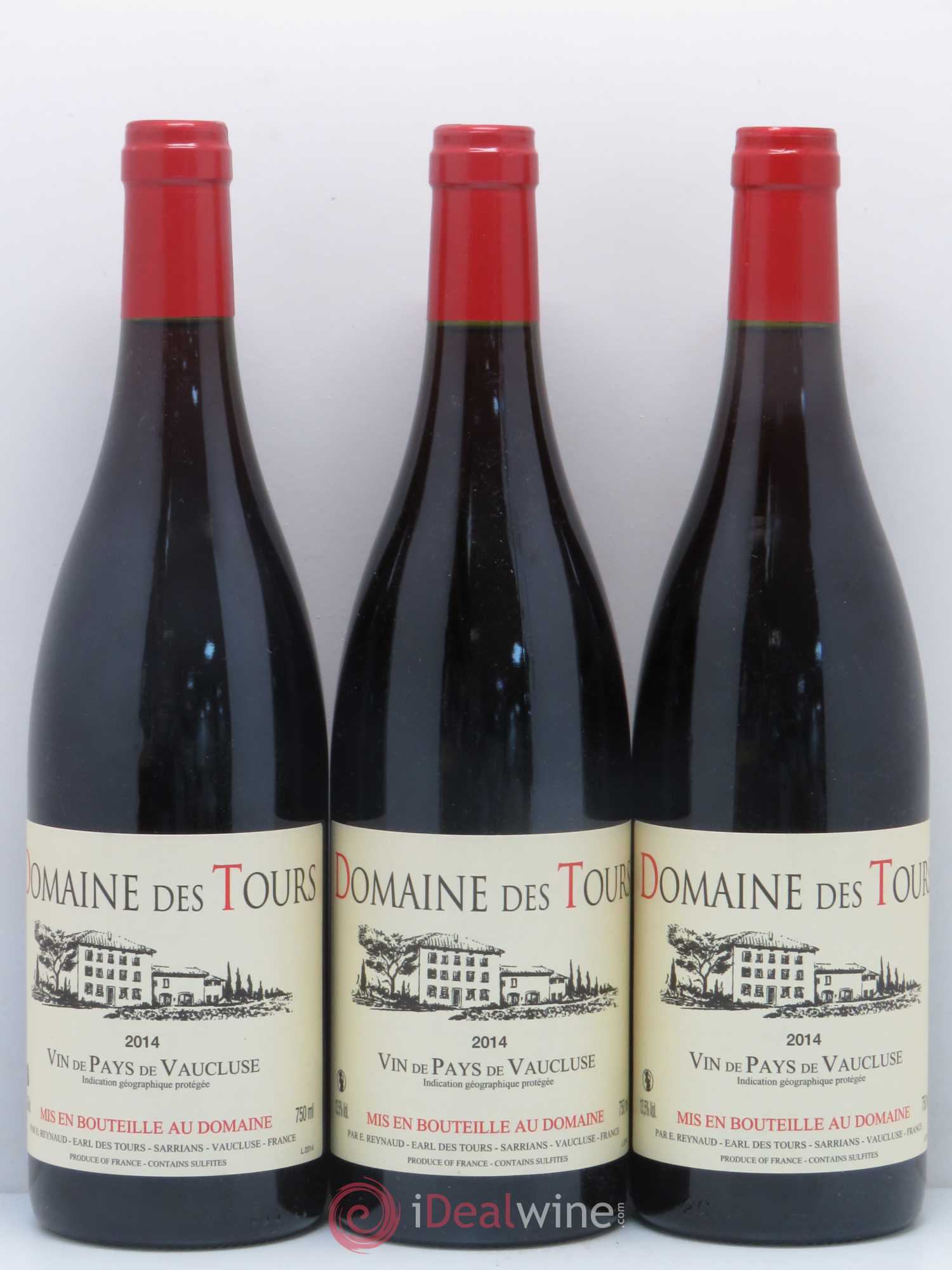 Vaucluse (Vin de Pays de Vaucluse) Domaine des Tours Emmanuel Reynaud 2014 - Lot de 3 bouteilles - 0
