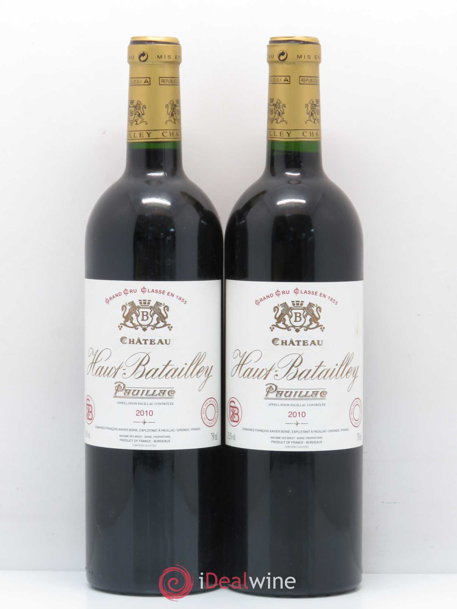 Château Haut Batailley 5ème Grand Cru Classé 2010 - Lot de 2 bouteilles - 0