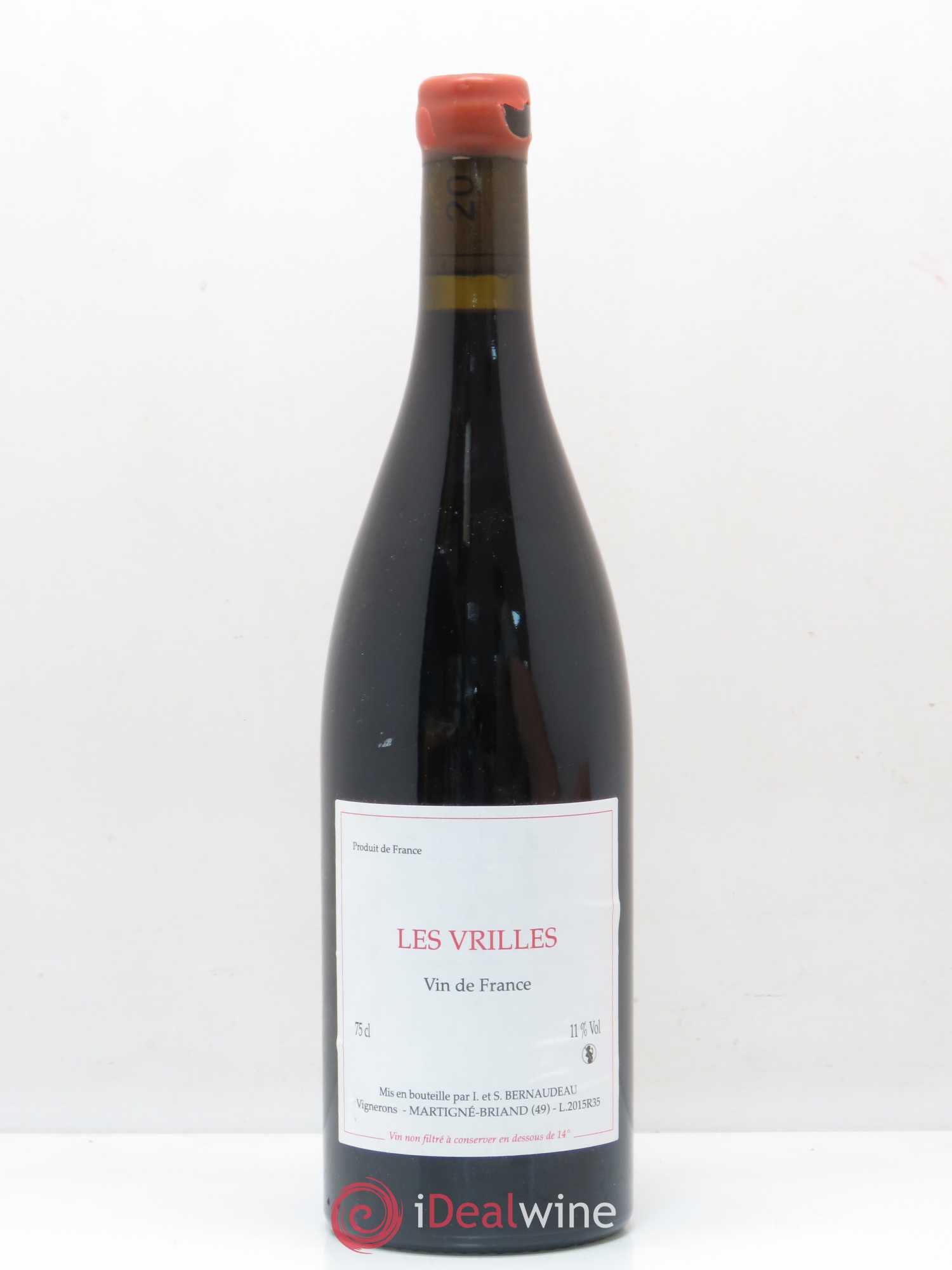 Vin de France Les Vrilles Stéphane Bernaudeau (Domaine) 2015 - Lot de 1 bouteille - 0