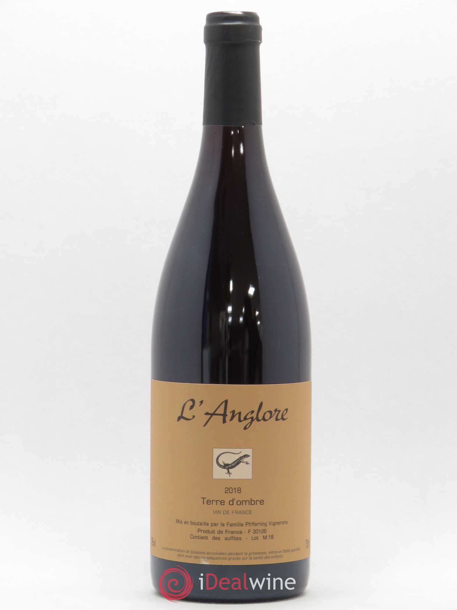 Vin de France Terre d'Ombre L'Anglore 2018 - Lot de 1 bouteille - 0