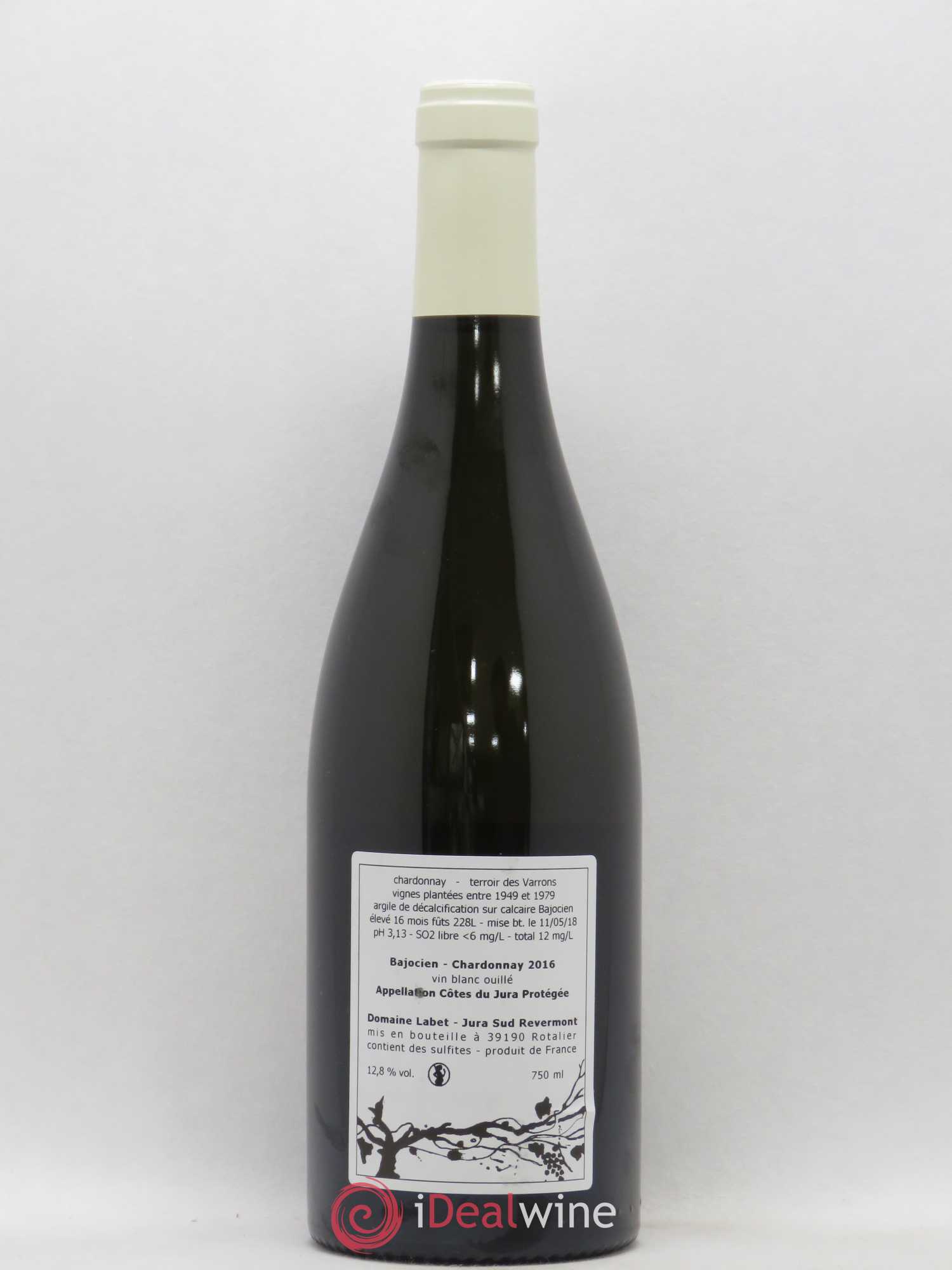 Côtes du Jura Chardonnay Bajocien Romain - Julien  - Charline Labet 2016 - Lot de 1 bouteille - 1