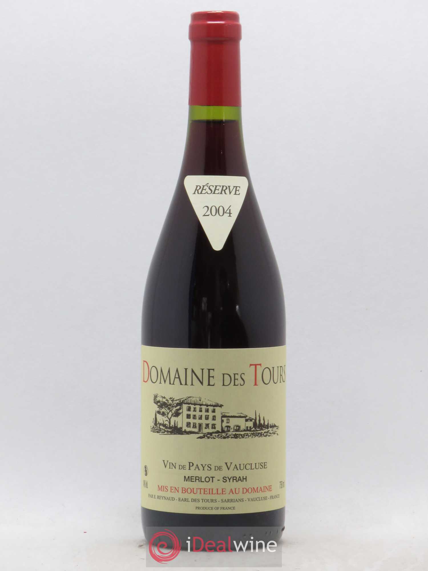 Vaucluse Domaine des Tours Merlot-Syrah Emmanuel Reynaud 2004 - Lot de 1 bouteille - 0