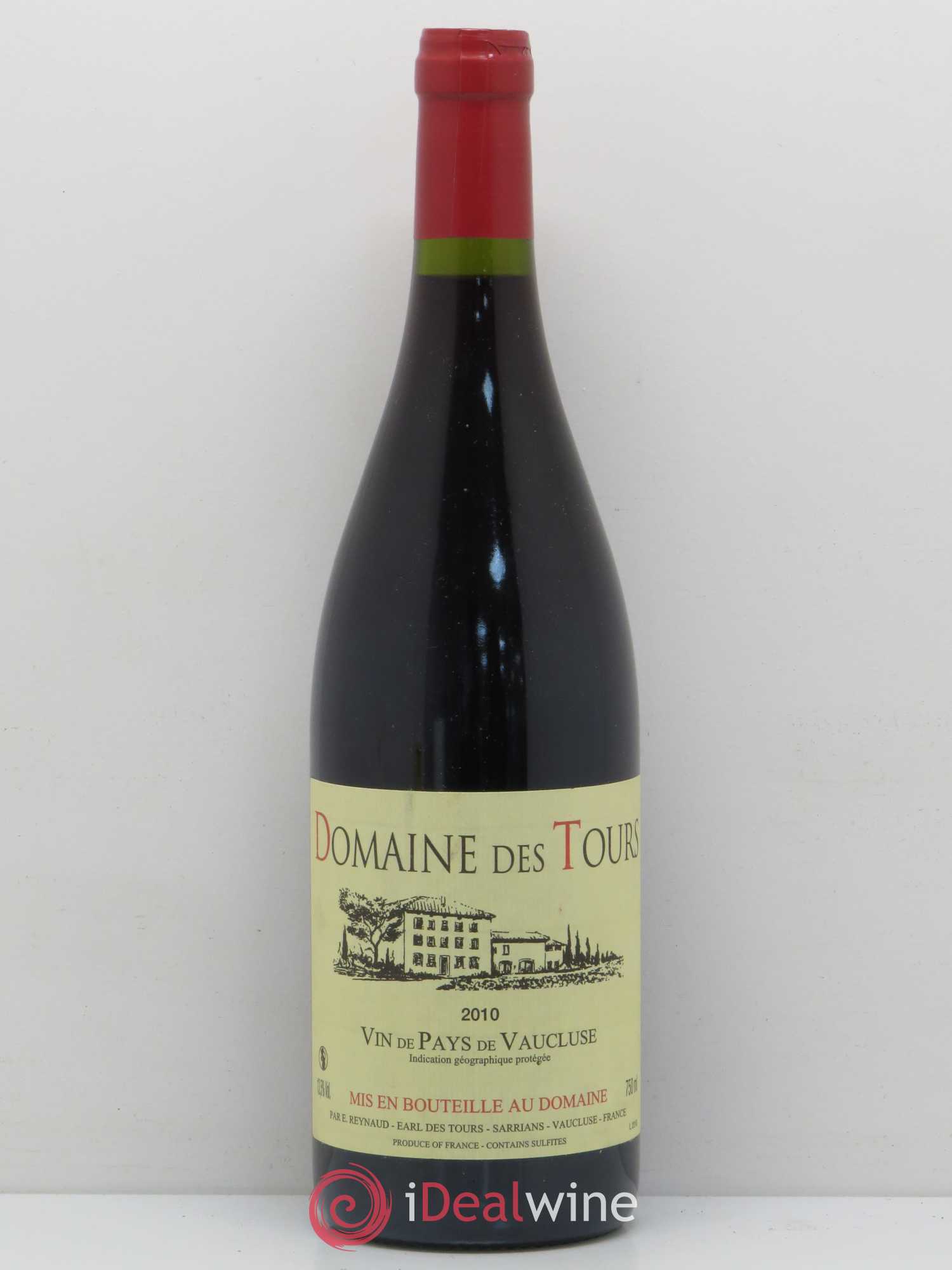 IGP Vaucluse (Vin de Pays de Vaucluse) Domaine des Tours Emmanuel Reynaud 2010 - Lot de 1 bouteille - 0