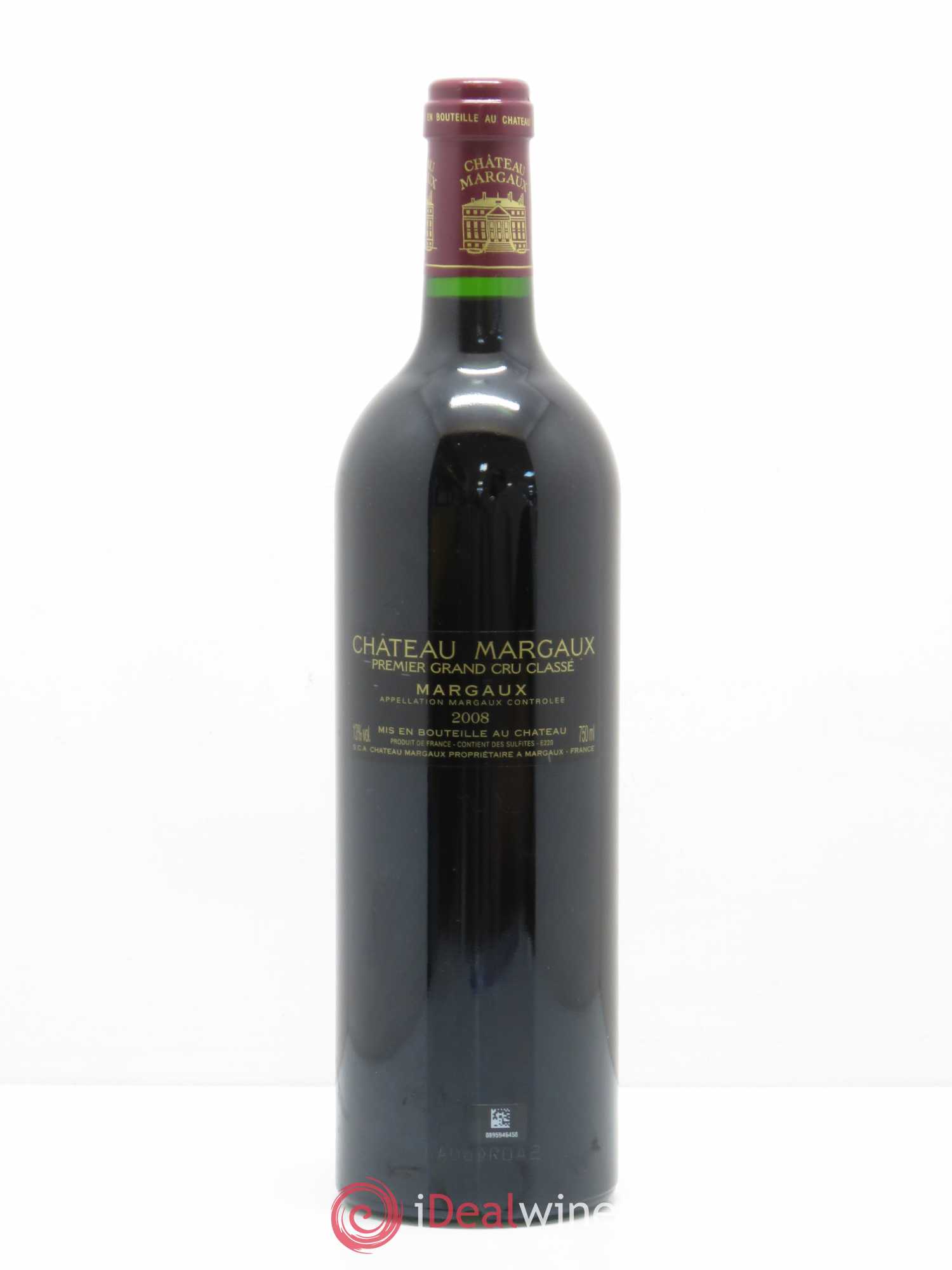 Château Margaux 1er Grand Cru Classé 2008 - Lot de 1 bouteille - 1