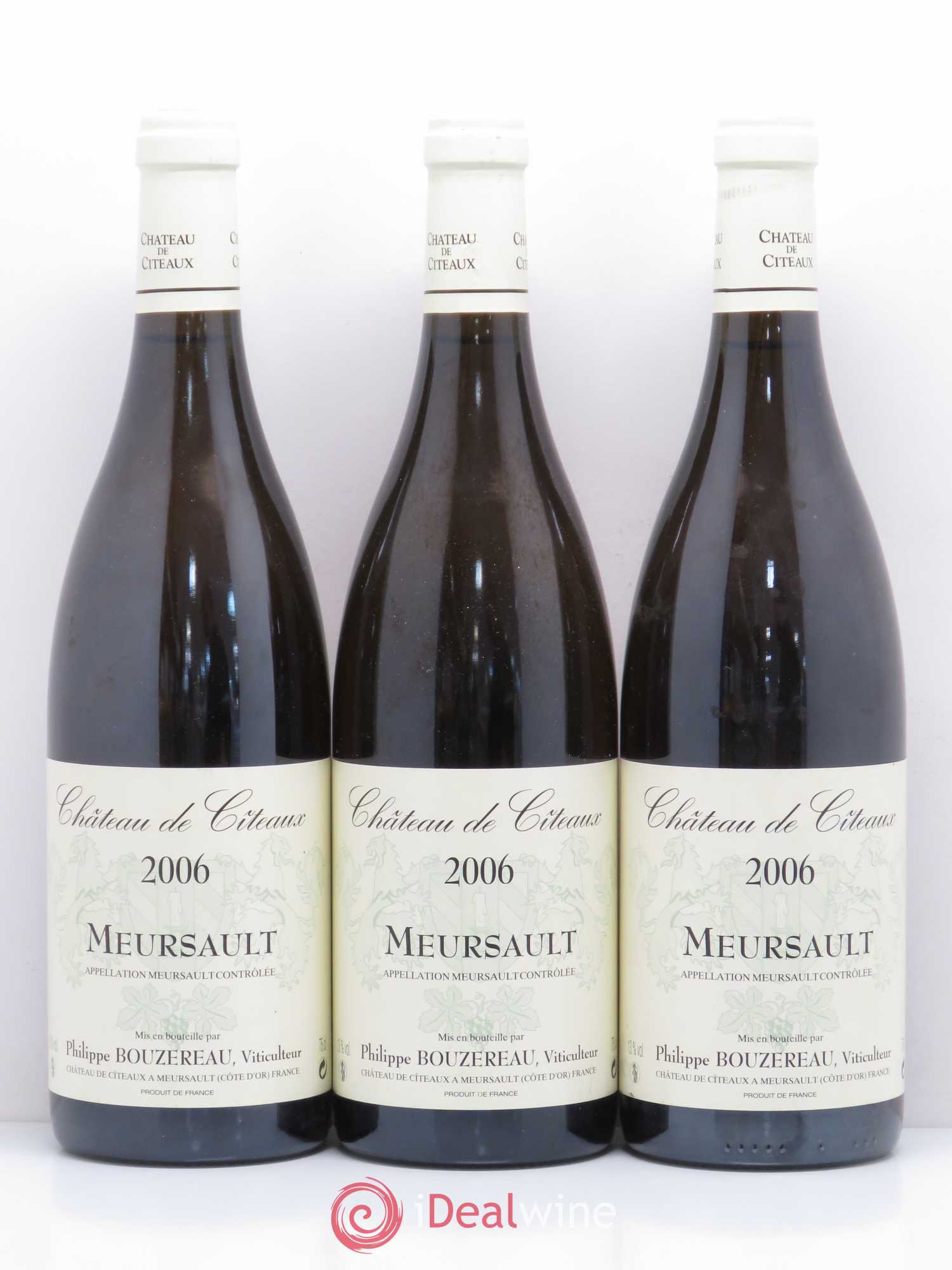 Meursault Château de Citeaux Philippe Bouzereau 2006 - Posten von 3 Flaschen - 0