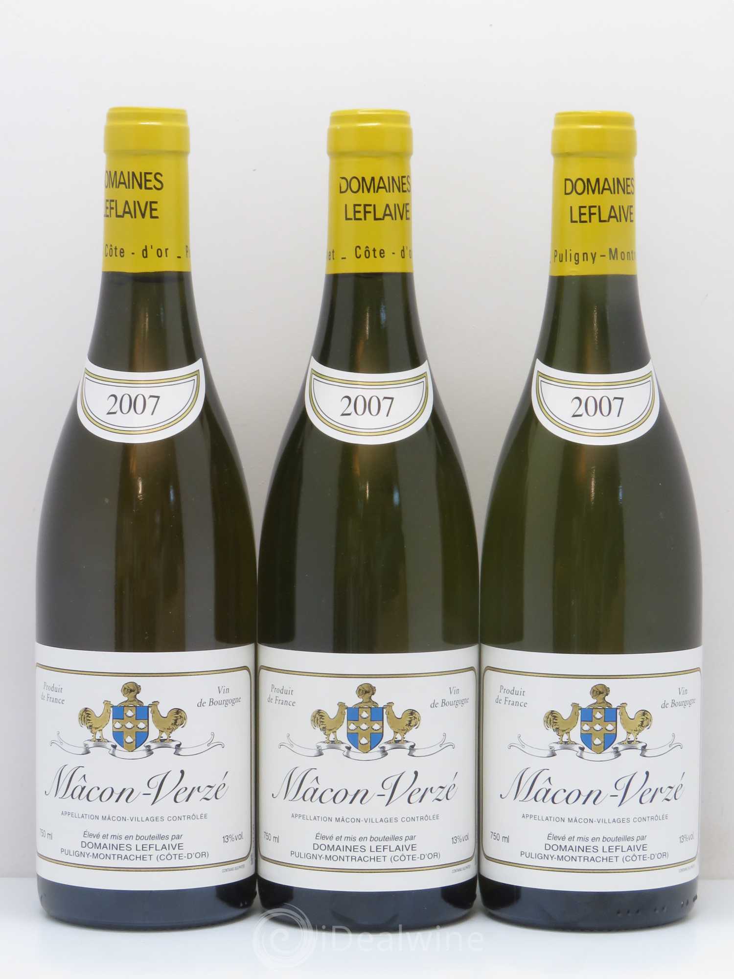 Mâcon Verzé Leflaive (Domaine) 2007 - Lot de 3 bouteilles - 0