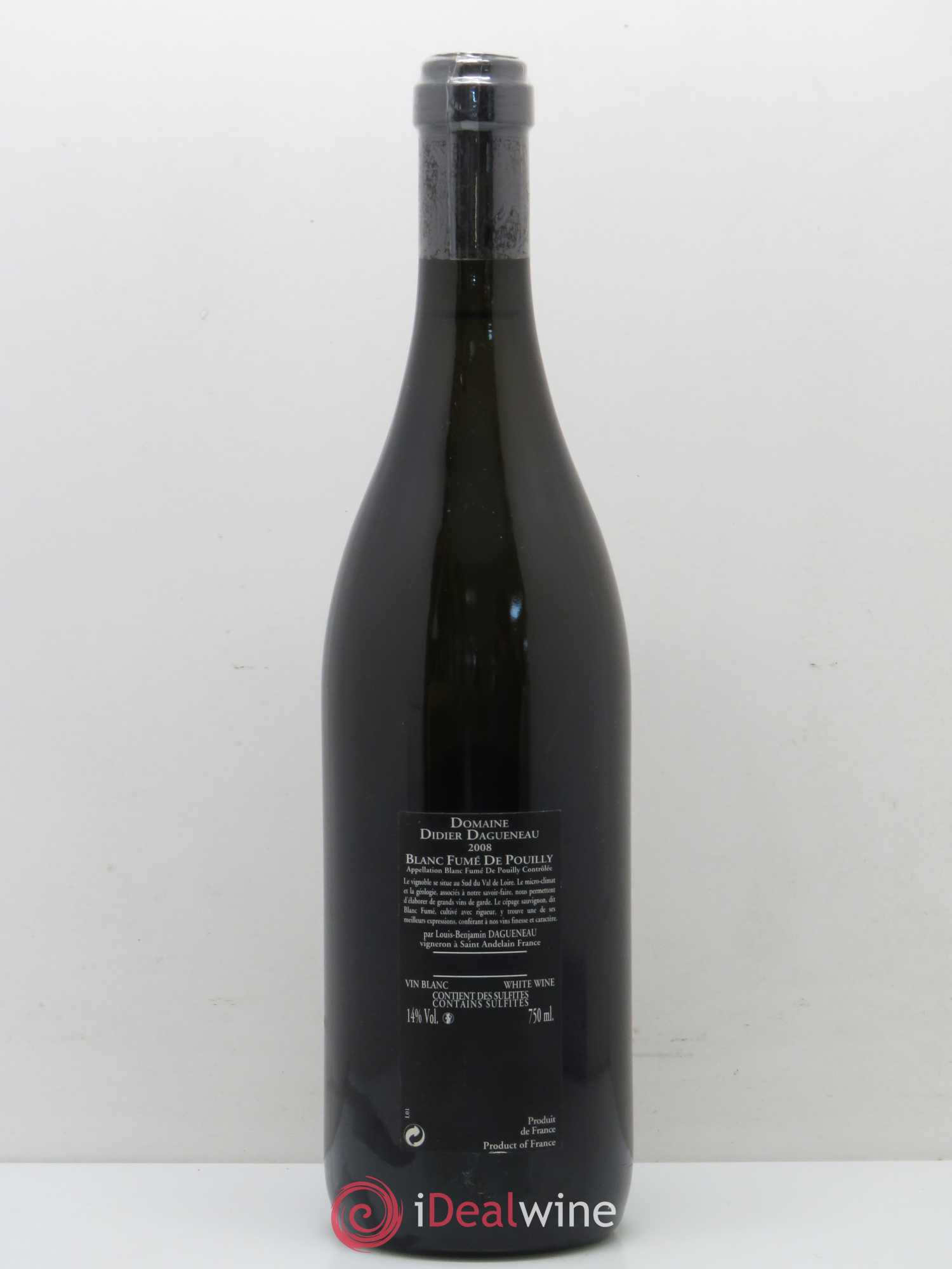Vin de France (anciennement Pouilly-Fumé) Silex Dagueneau (Domaine Didier - Louis-Benjamin) 2008 - Lot de 1 bouteille - 1