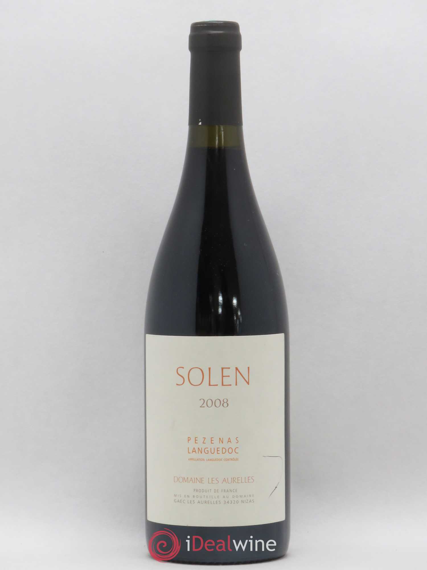 Languedoc Pézenas Solen Domaine les Aurelles 2008 - Lot de 1 bouteille - 0