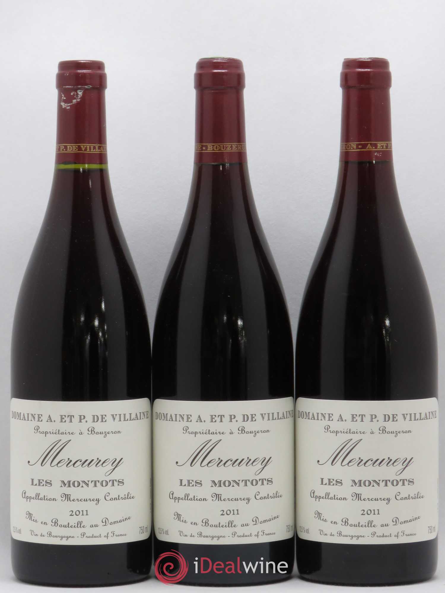 Mercurey Les Montots Domaine de Villaine 2011 - Lot de 3 bouteilles - 0