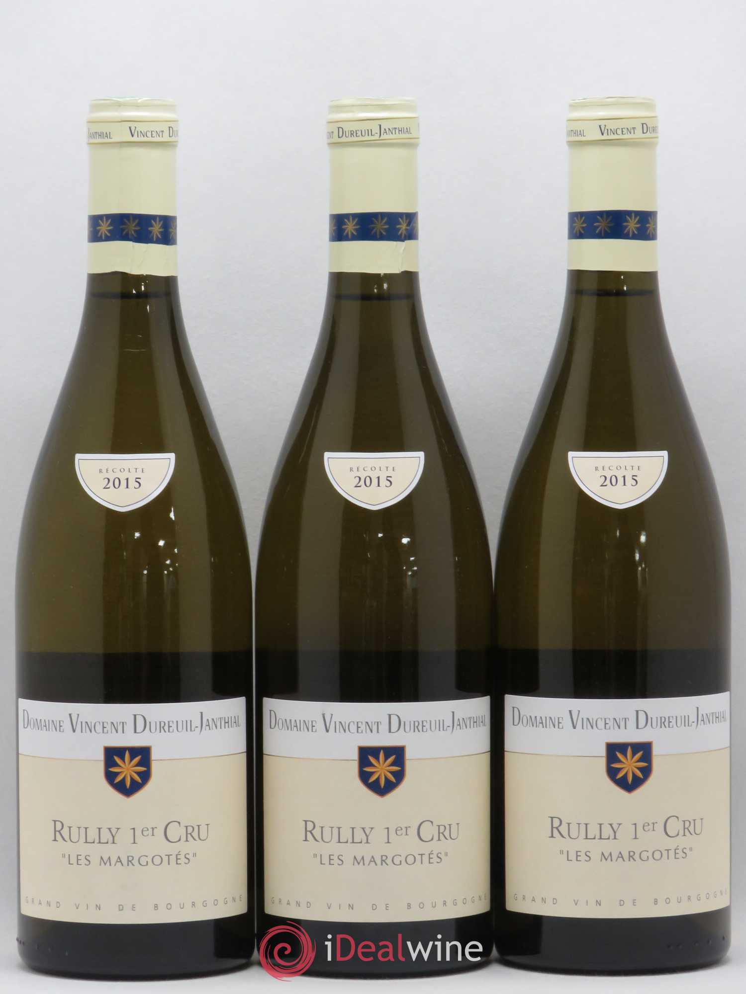 Rully 1er Cru Les Margotés Vincent Dureuil-Janthial 2015 - Lot de 3 bouteilles - 0