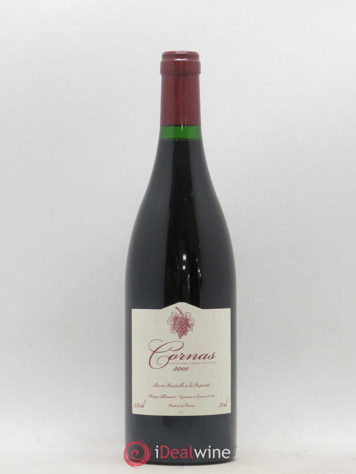 Cornas Cuvée sans soufre Thierry Allemand 2001 - Lot de 1 bouteille - 0