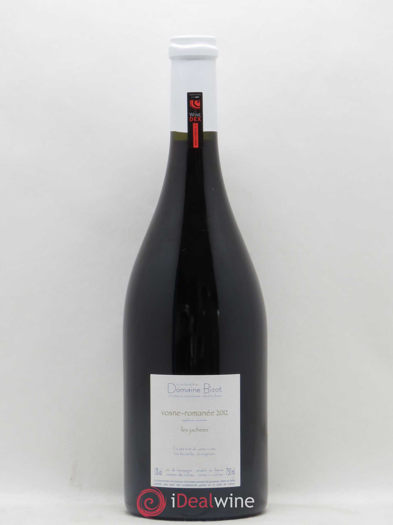 Vosne-Romanée Les Jachées Bizot (Domaine) 2012 - Lot de 1 bouteille - 1