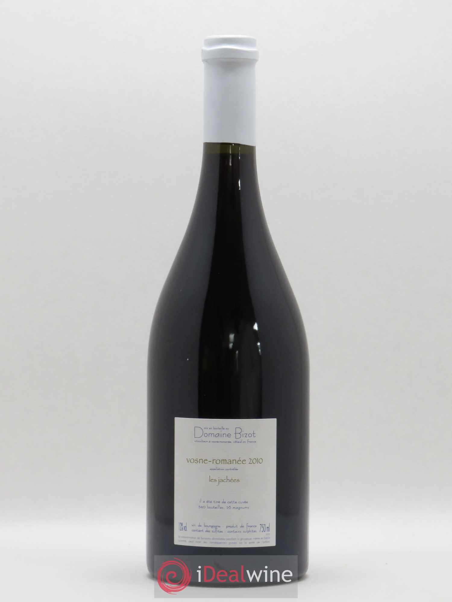 Vosne-Romanée Les Jachées Bizot (Domaine) 2010 - Lot de 1 bouteille - 1