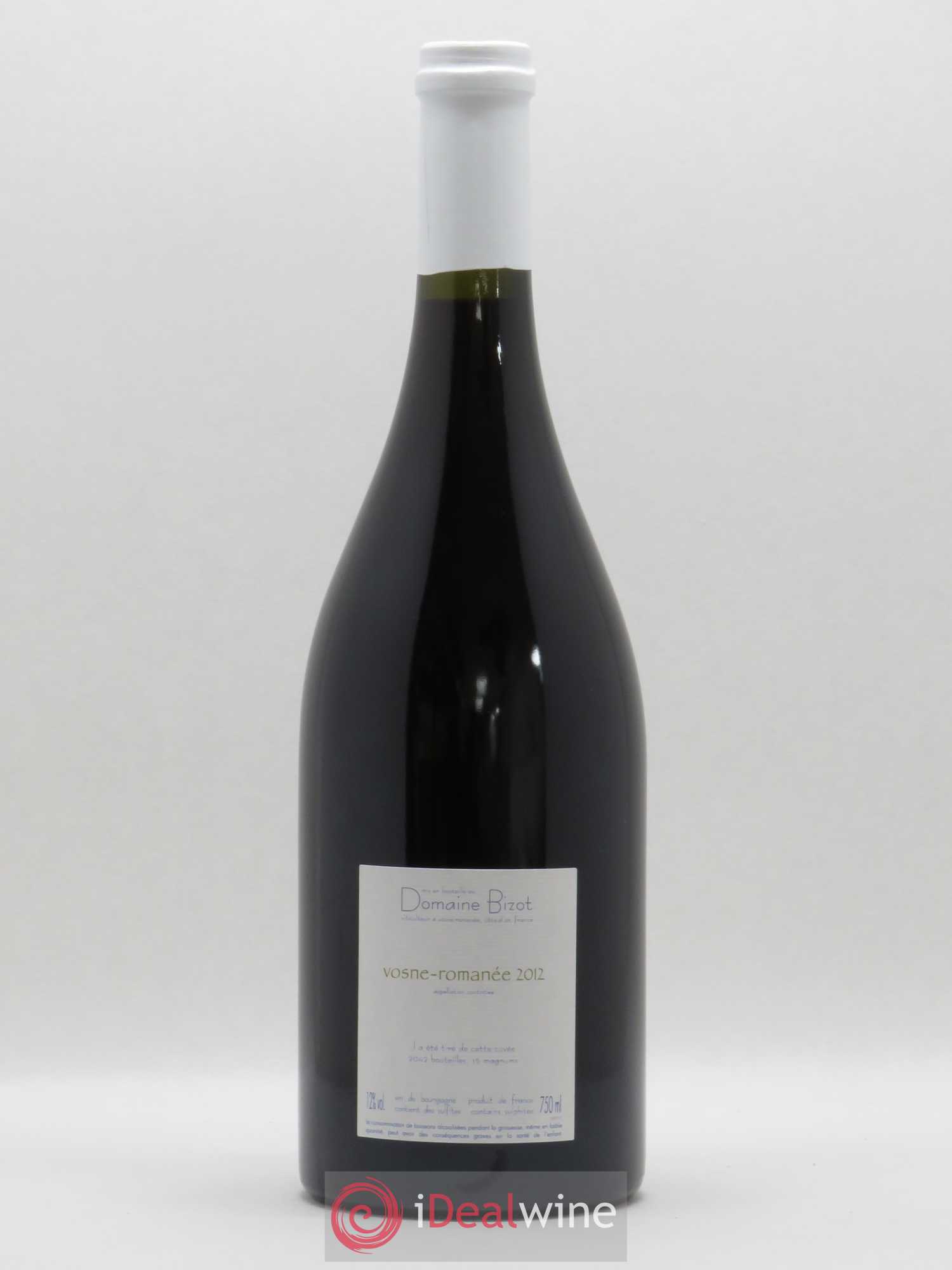 Vosne-Romanée Bizot (Domaine) 2012 - Lot de 1 bouteille - 1