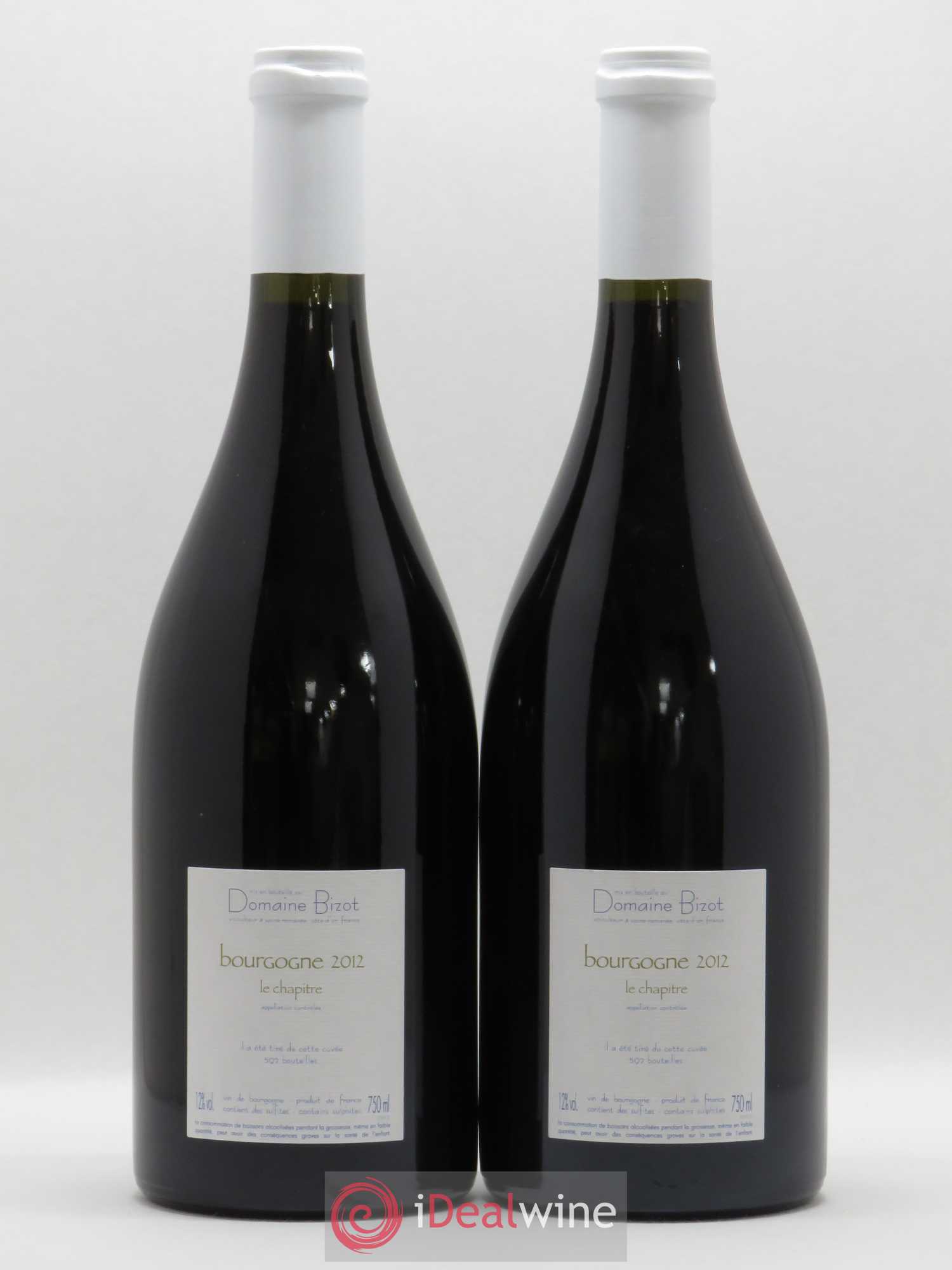 Bourgogne Le Chapitre Bizot (Domaine) 2012 - Lot de 2 bouteilles - 1