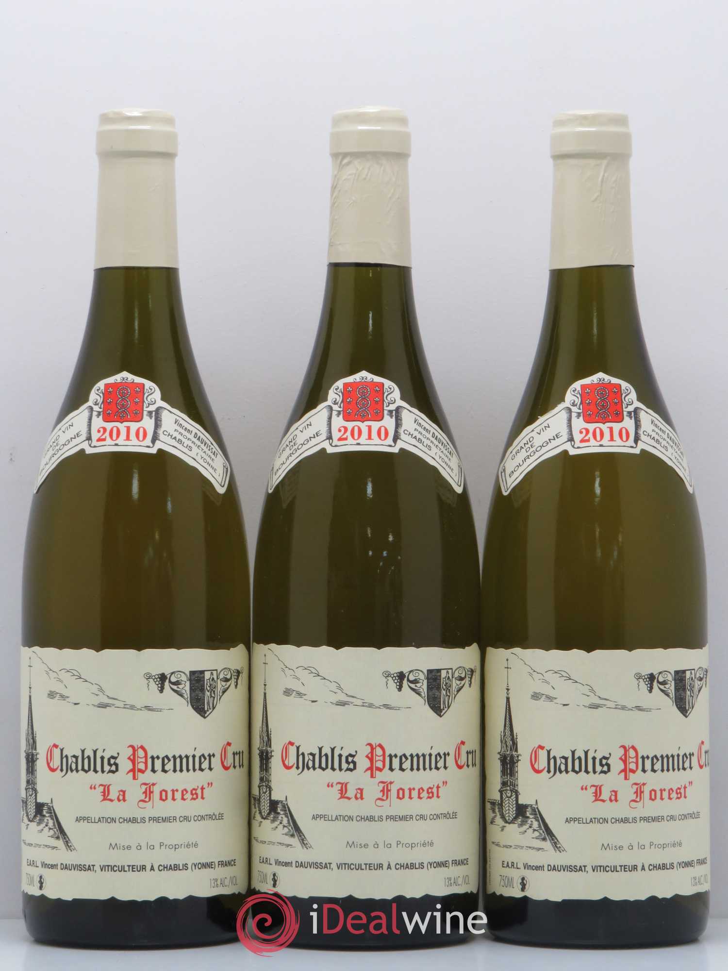 Chablis 1er Cru La Forest Vincent Dauvissat (Domaine) 2010 - Lot de 3 bouteilles - 0