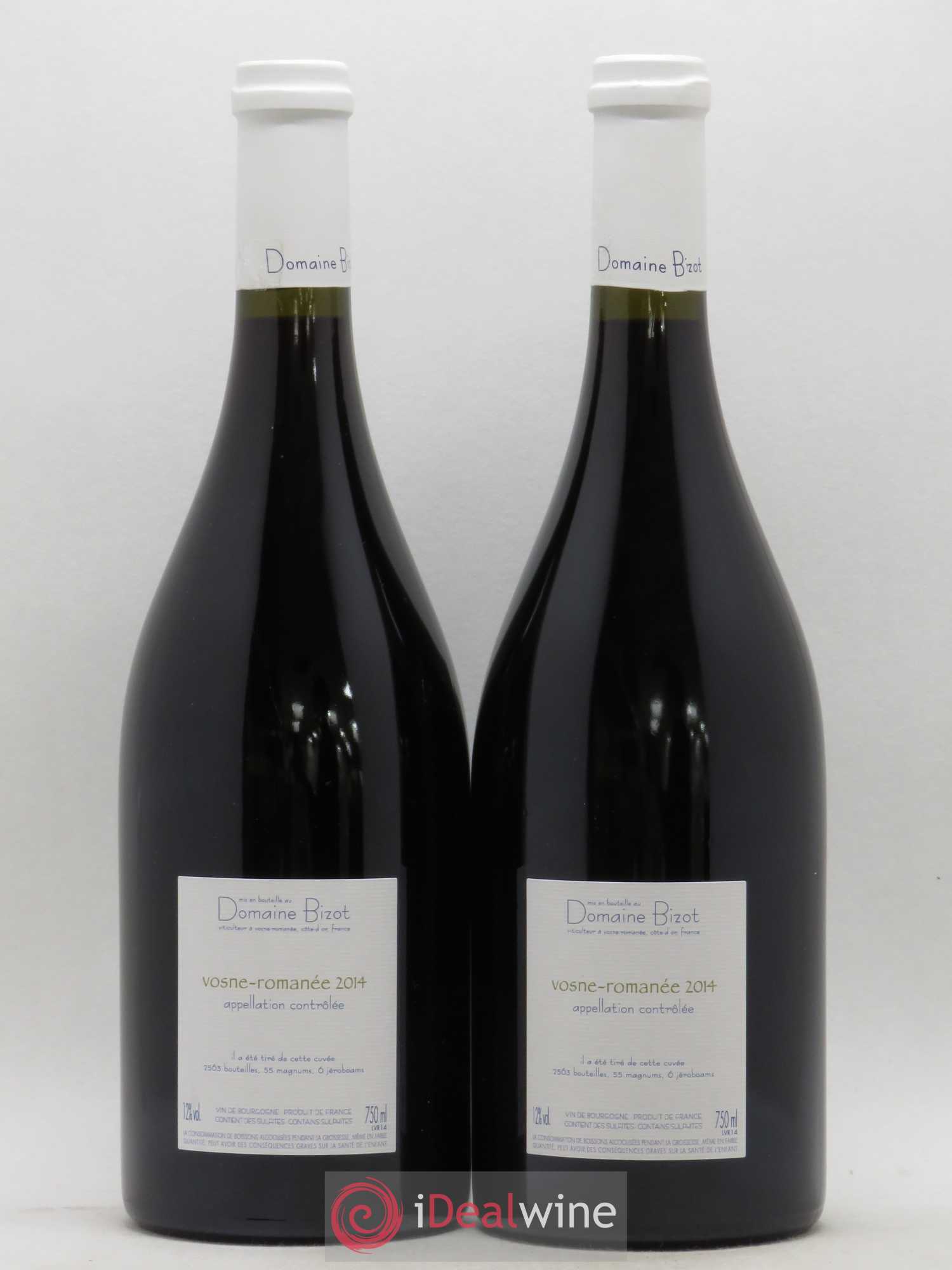 Vosne-Romanée Bizot (Domaine) 2014 - Lot de 2 bouteilles - 1
