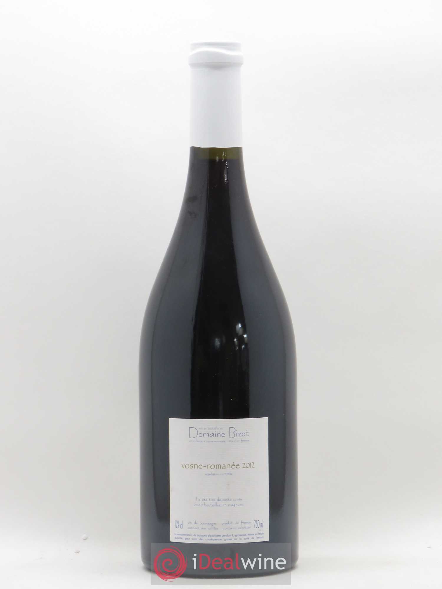 Vosne-Romanée Bizot (Domaine) 2012 - Lot de 1 bouteille - 1