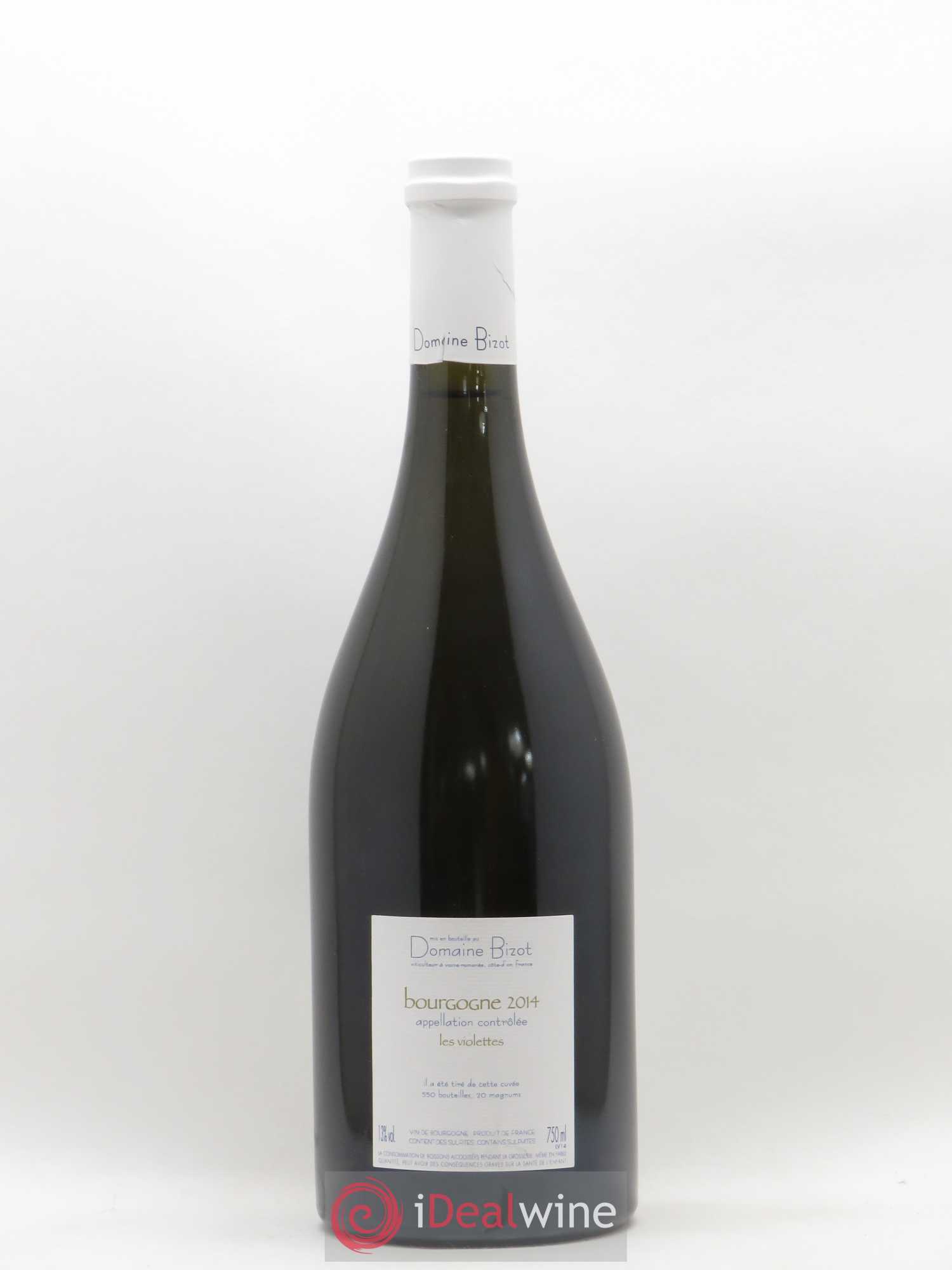 Bourgogne Les Violettes Bizot (Domaine) 2014 - Lot de 1 bouteille - 1