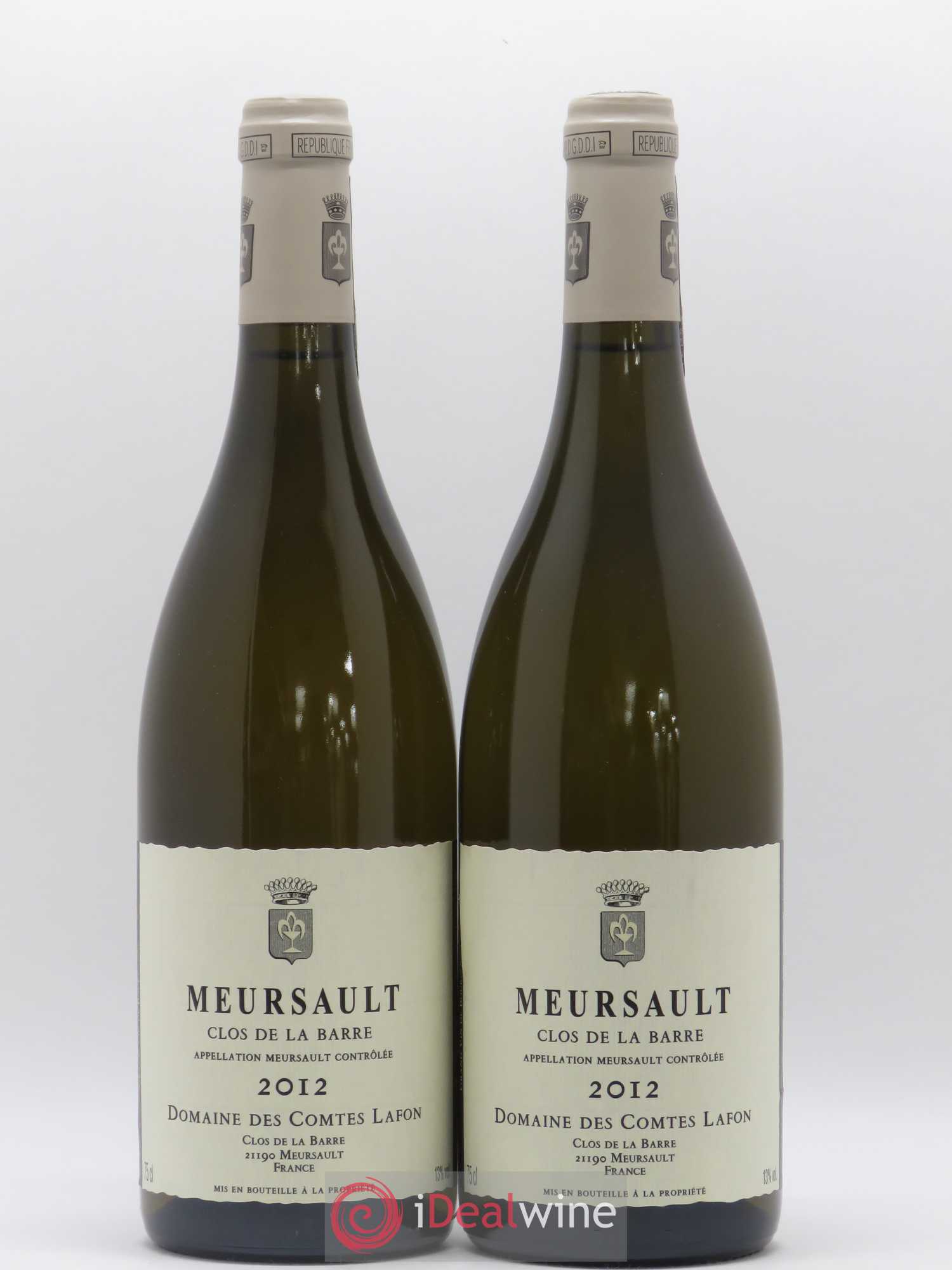 Meursault Clos de la Barre Comtes Lafon (Domaine des) 2012 - Posten von 2 Flaschen - 0