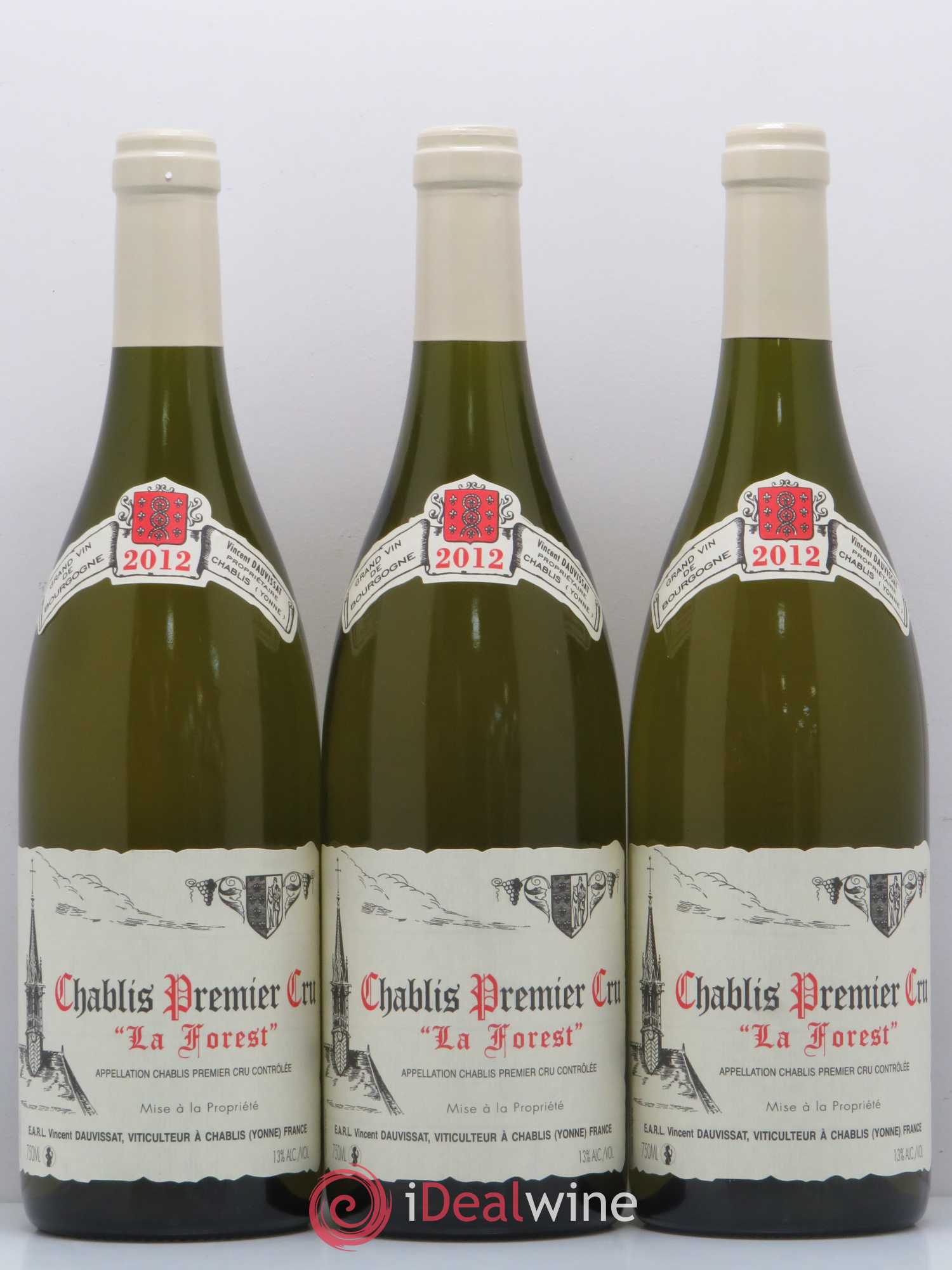 Chablis 1er Cru La Forest Vincent Dauvissat (Domaine) 2012 - Lot de 3 bouteilles - 0