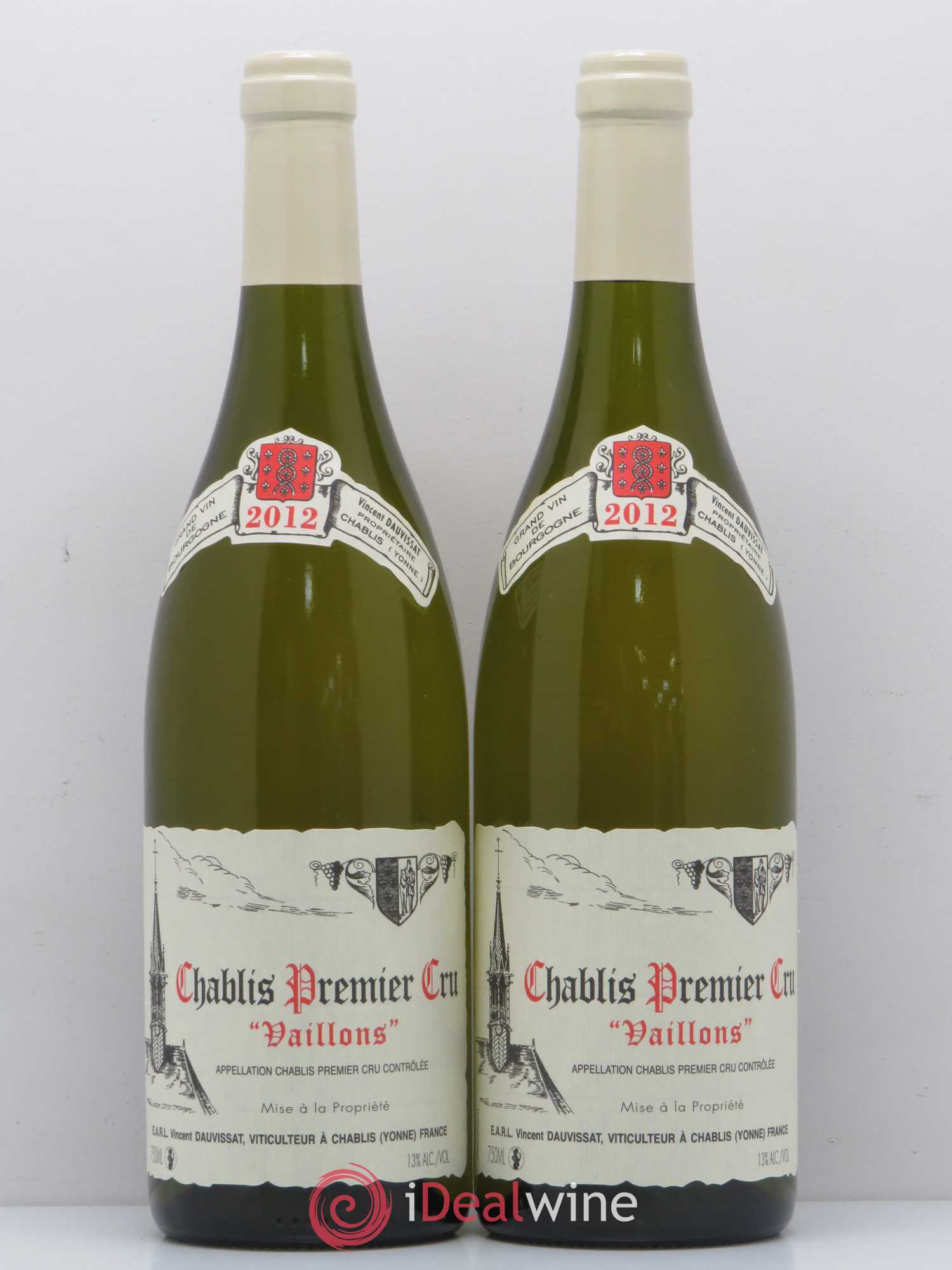 Chablis 1er Cru Vaillons Vincent Dauvissat (Domaine) 2012 - Lot de 2 bouteilles - 0