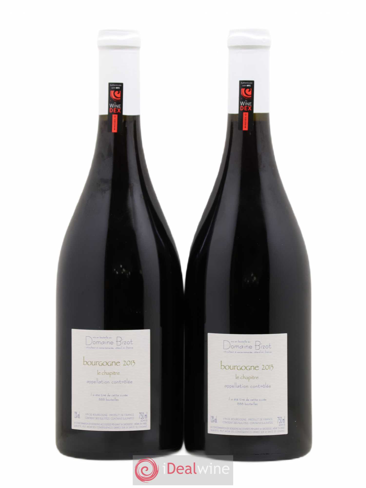 Bourgogne Le Chapitre Bizot (Domaine) 2013 - Lot de 2 bouteilles - 1