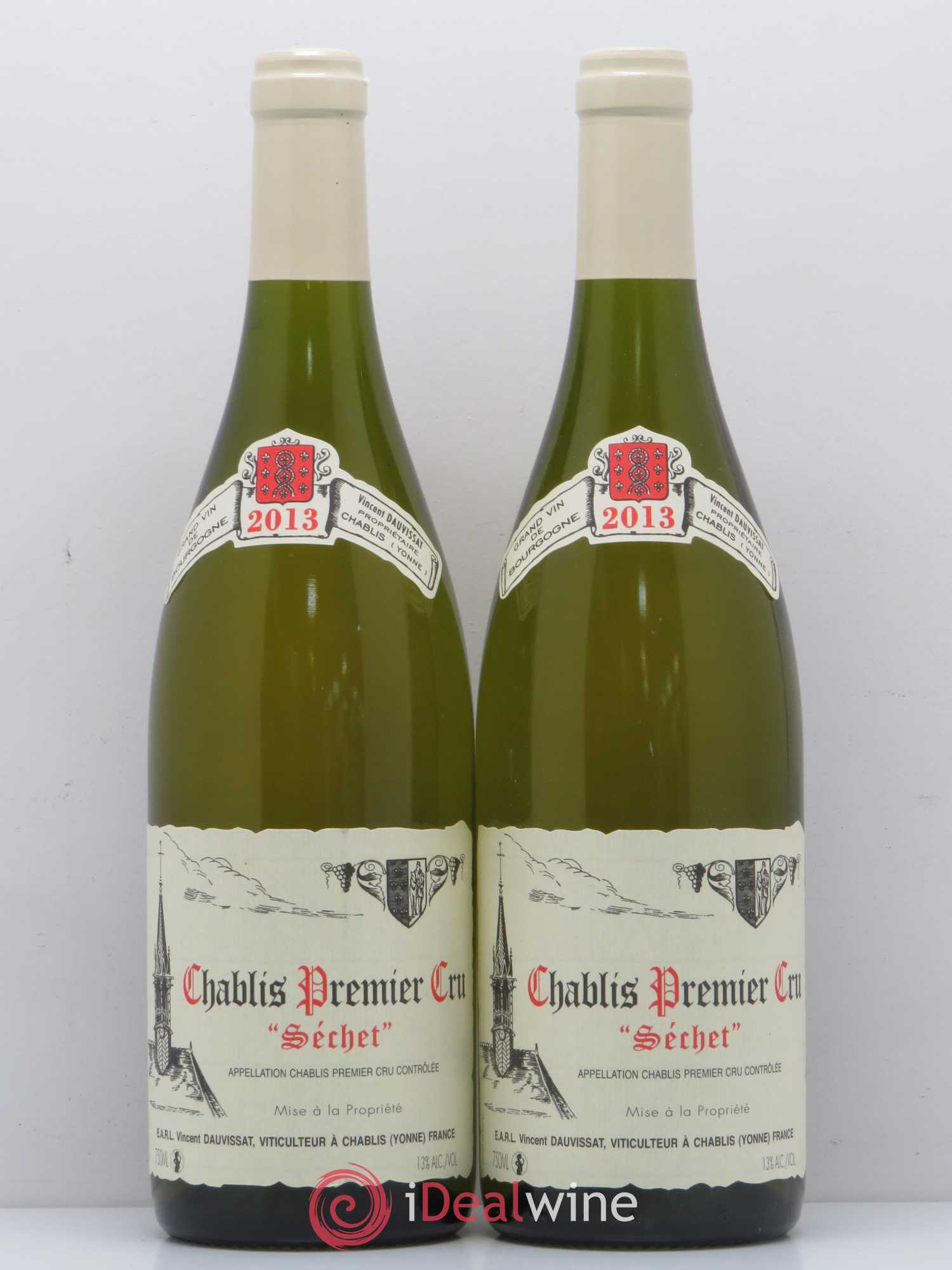 Chablis 1er Cru Séchet Vincent Dauvissat (Domaine) 2013 - Lot de 2 bouteilles - 0