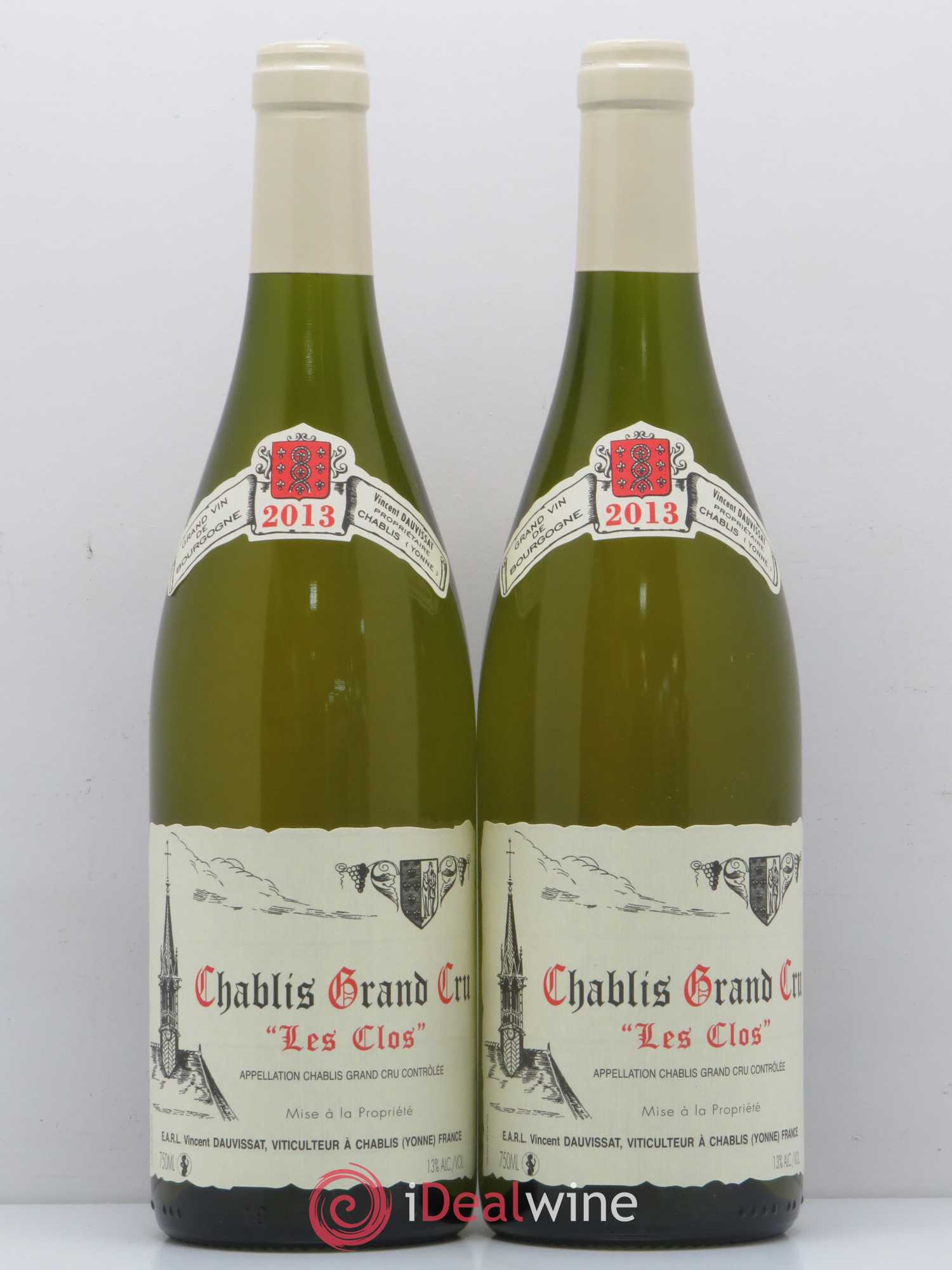 Chablis Grand Cru Les Clos Vincent Dauvissat (Domaine) 2013 - Lot de 2 bouteilles - 0