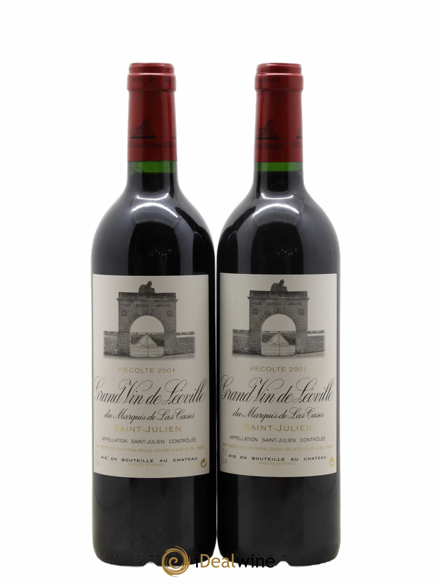 Château Léoville Las Cases 2ème Grand Cru Classé 2001 - Lot de 2 bouteilles - 0