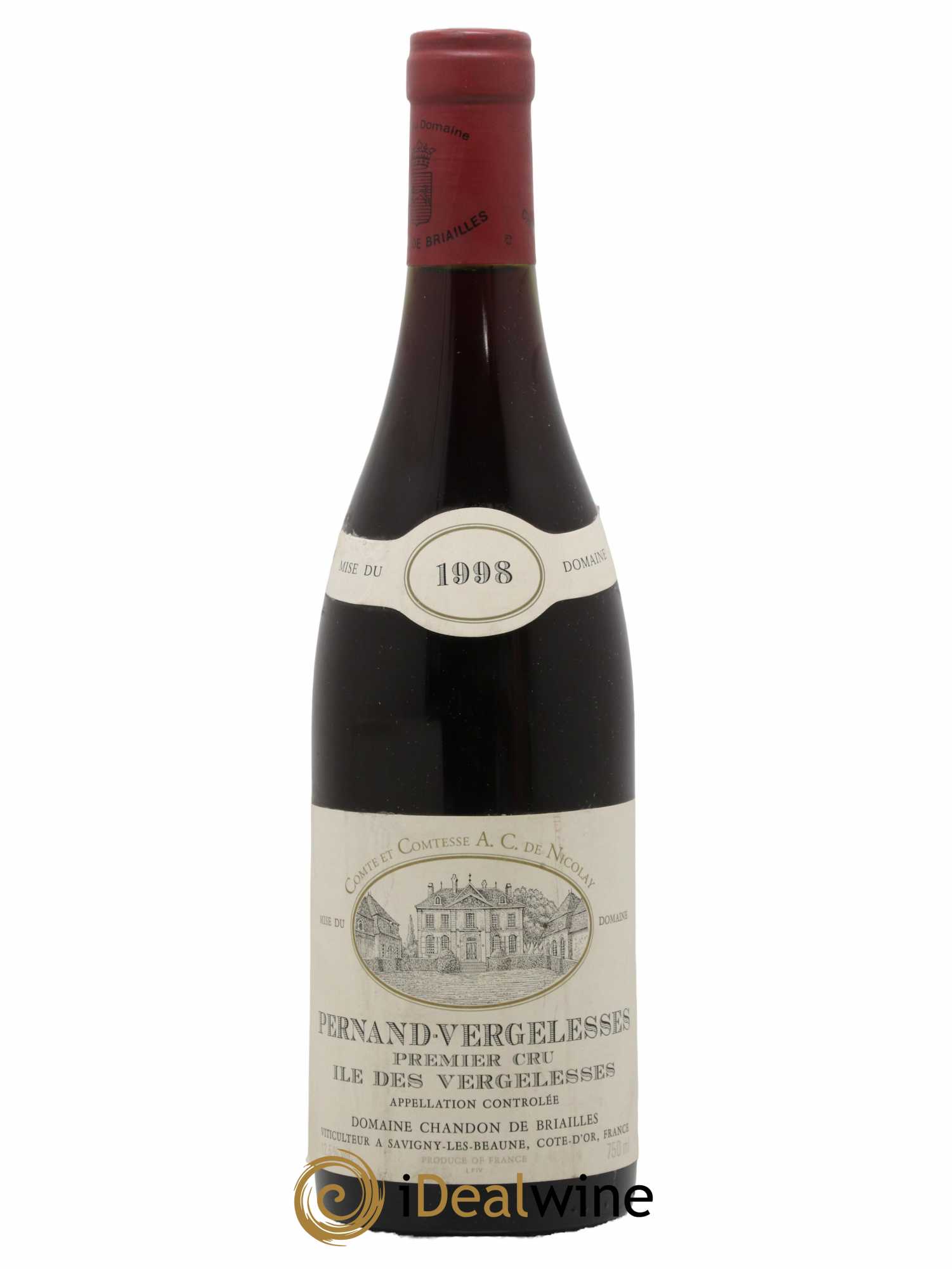 Pernand-Vergelesses 1er Cru Ile des Vergelesses Chandon de Briailles 1998 - Lot de 1 bouteille - 0