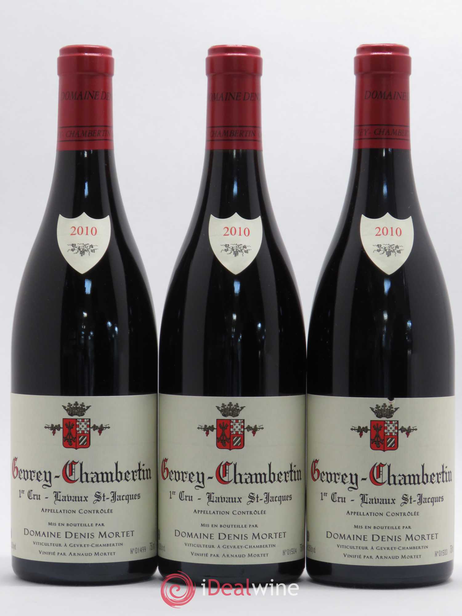 Gevrey-Chambertin 1er Cru Lavaux Saint Jacques Denis Mortet (Domaine) 2010 - Lot de 3 bouteilles - 0