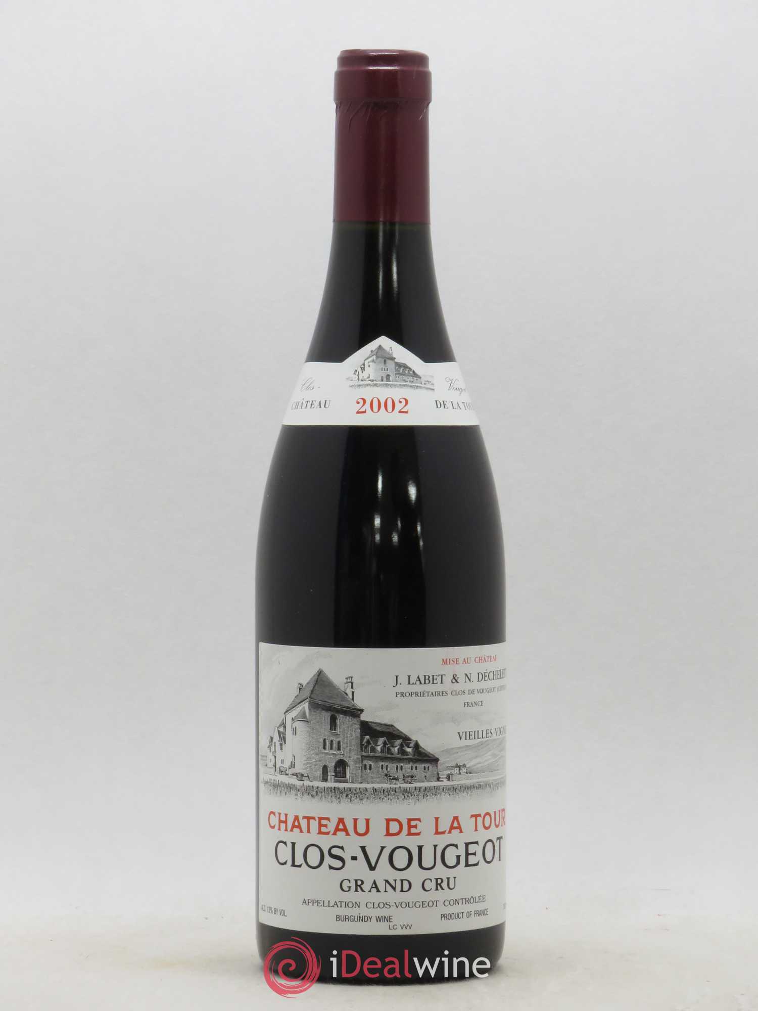 Clos de Vougeot Grand Cru Vieilles Vignes Château de La Tour 2002 - Lot de 1 bouteille - 0