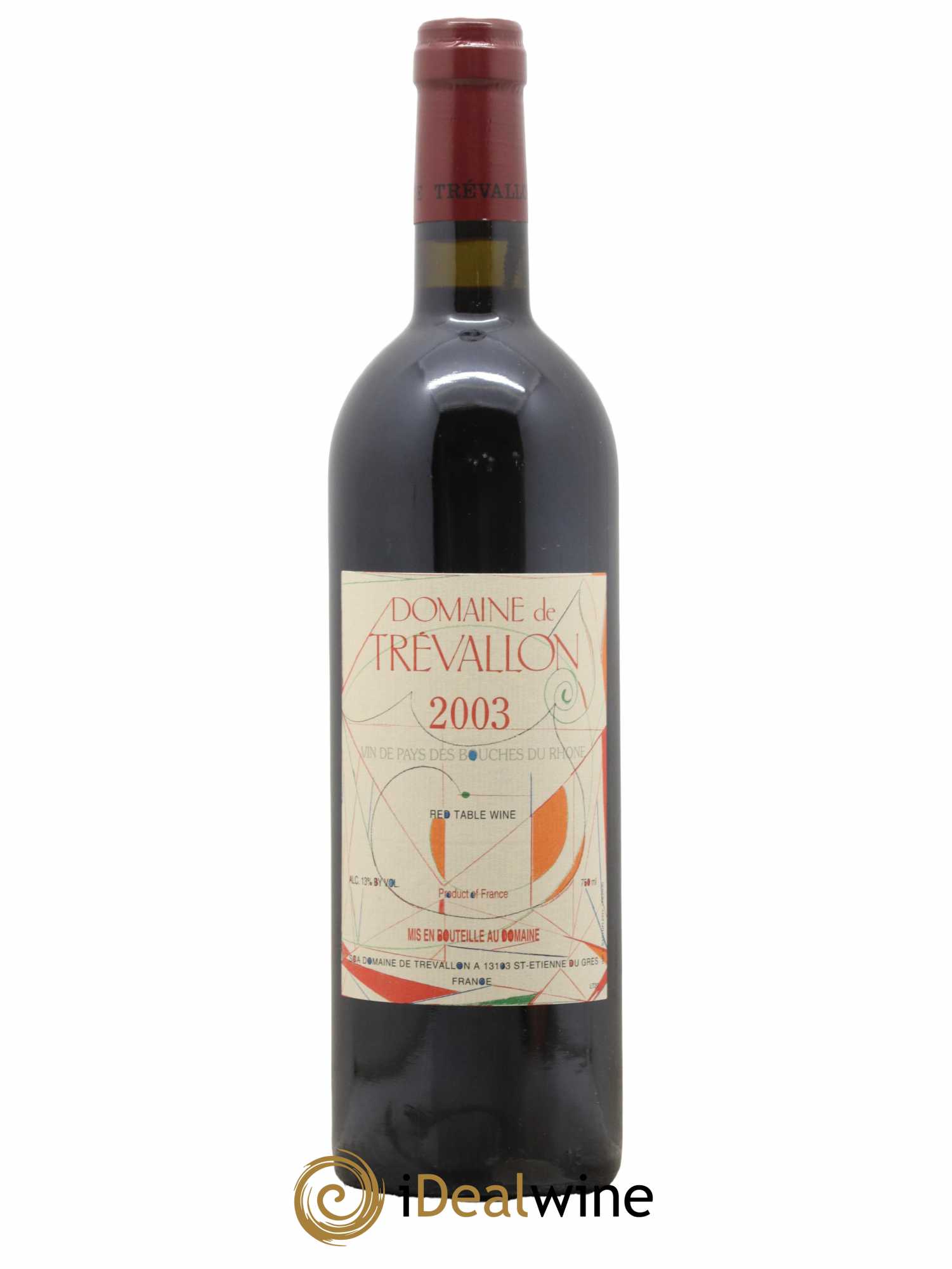 VDP Bouches du Rhône Trévallon (Domaine de) Eloi Dürrbach 2003 - Lot de 1 bouteille - 0
