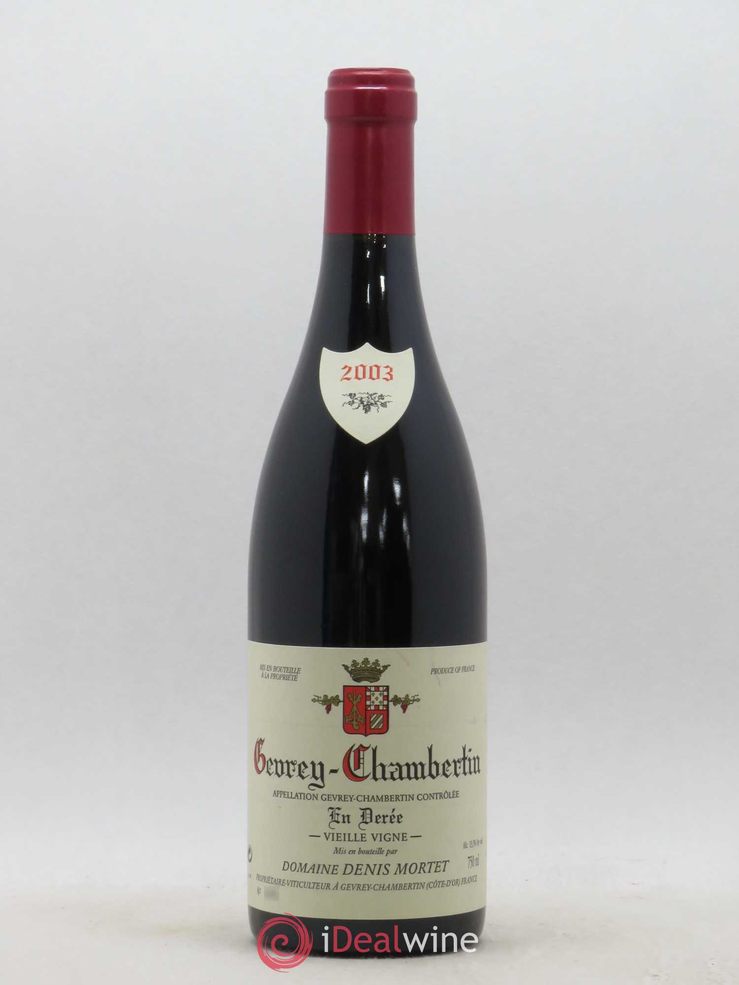 Gevrey-Chambertin En Derée Vieille Vigne Denis Mortet (Domaine) 2003 - Lot de 1 bouteille - 0