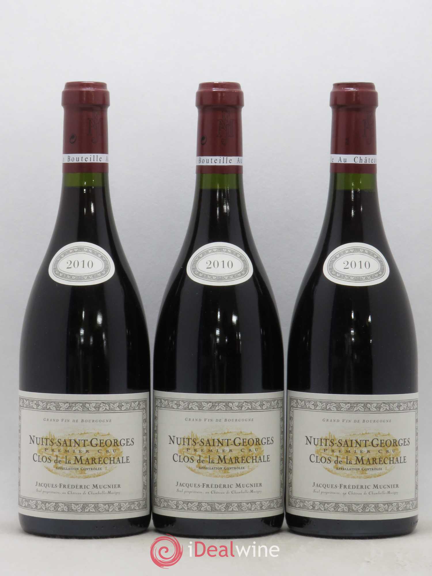 Nuits-Saint-Georges 1er Cru Clos de La Maréchale Jacques-Frédéric Mugnier 2010 - Lot de 3 bouteilles - 0