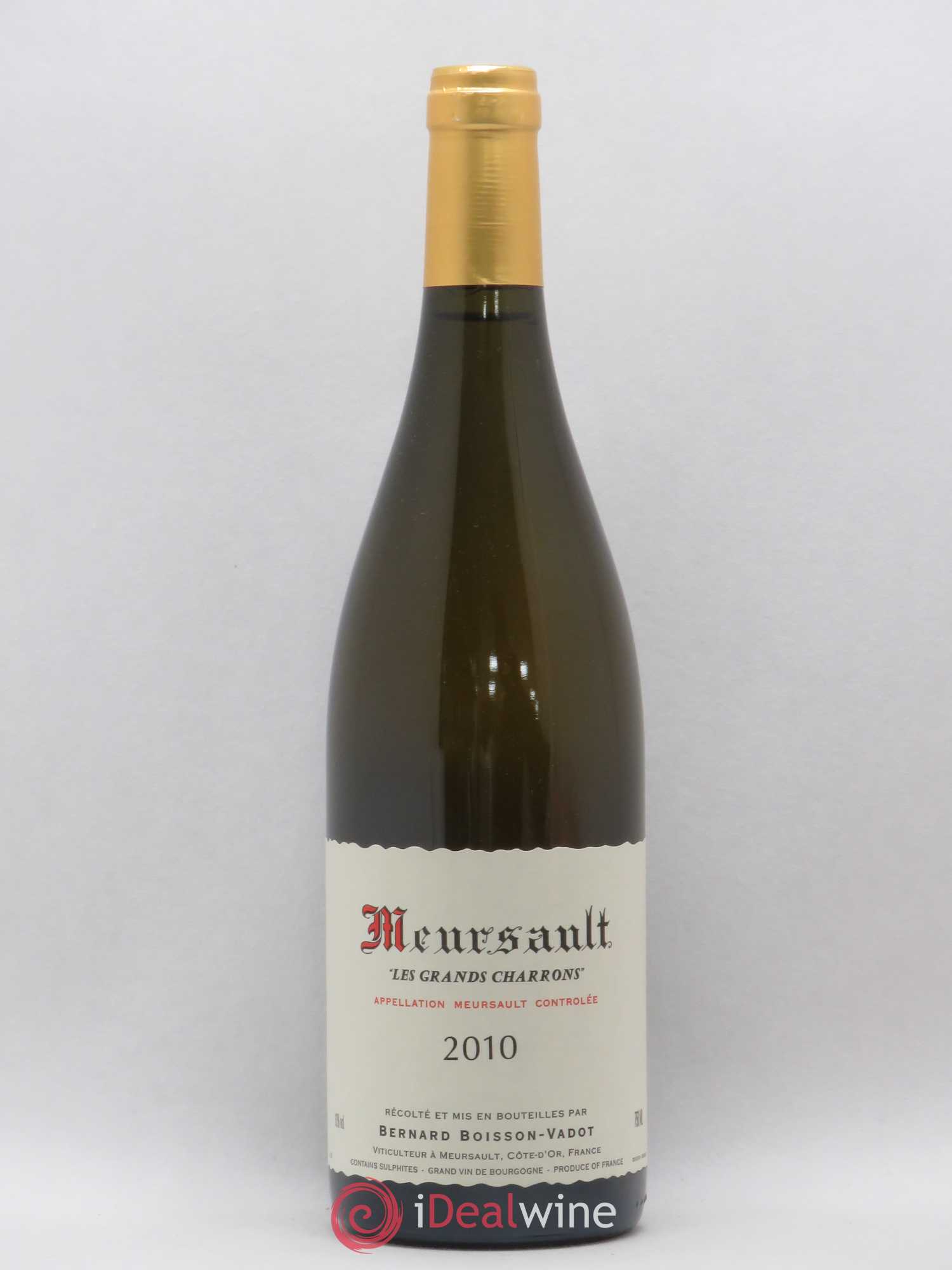 Meursault Les Grands Charrons Boisson-Vadot (Domaine) 2010 - Lot de 1 bouteille - 0