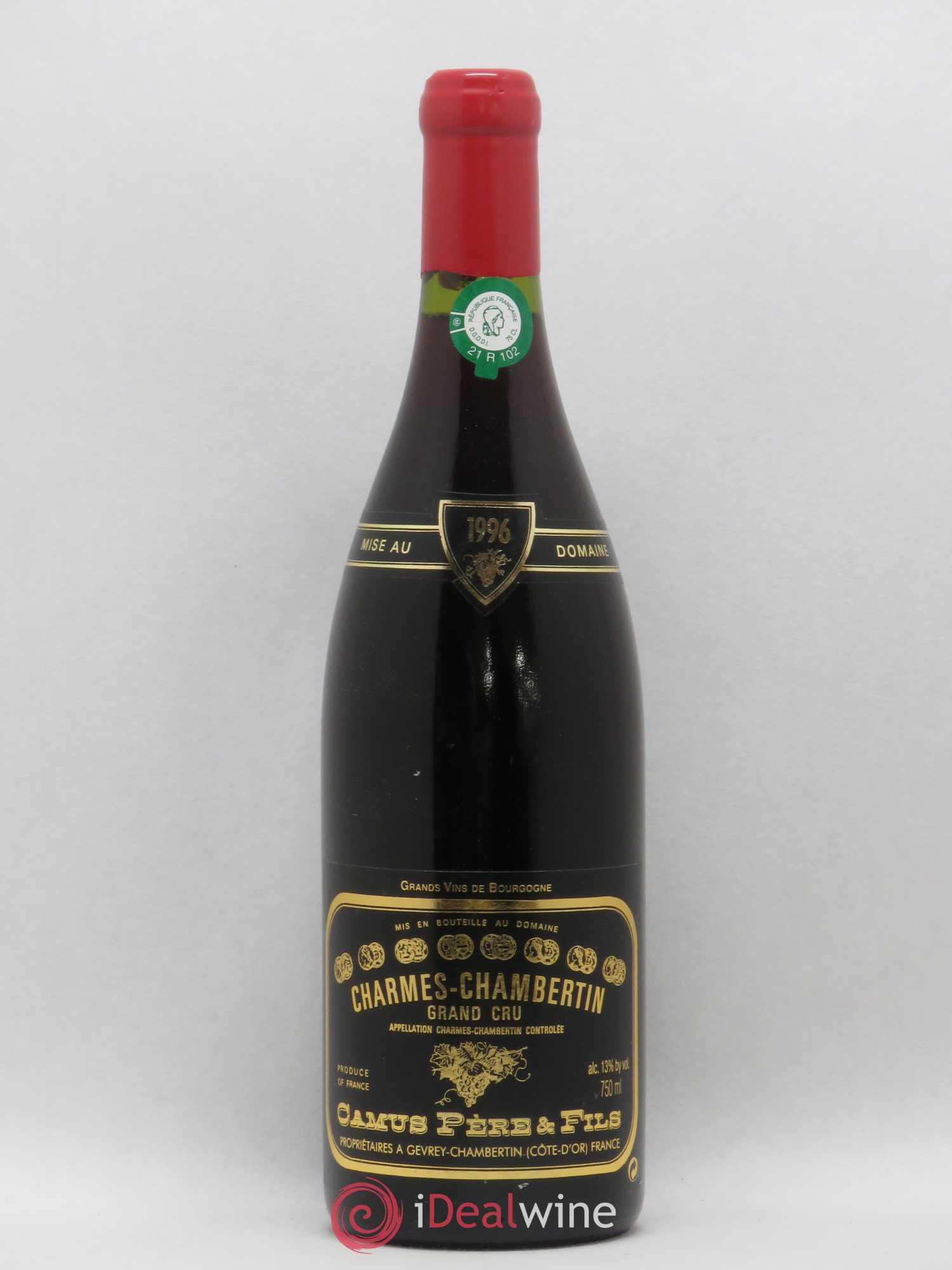 Charmes-Chambertin Grand Cru Camus Père et Fils (Domaine) 1996 - Lot de 1 bouteille - 0