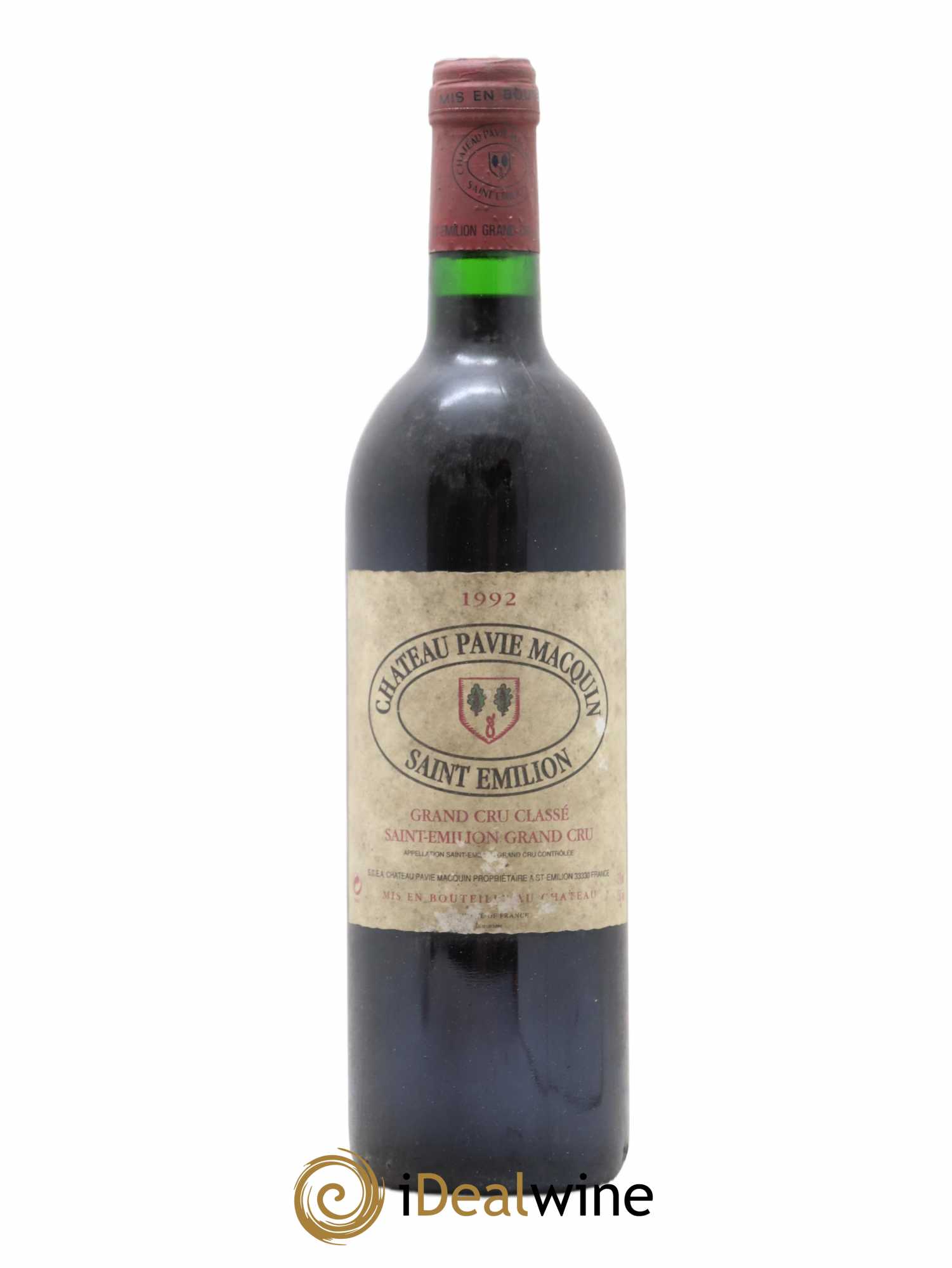 Château Pavie Macquin 1er Grand Cru Classé B 1992 - Lot de 1 bouteille - 0