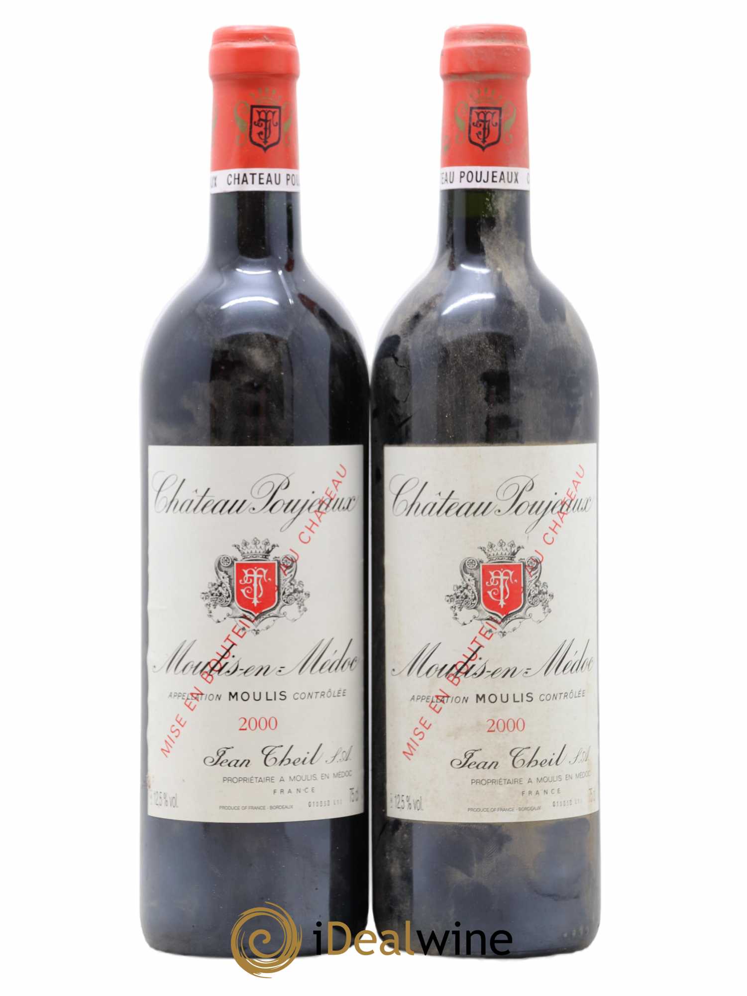 Château Poujeaux 2000 - Lot de 2 bouteilles - 0