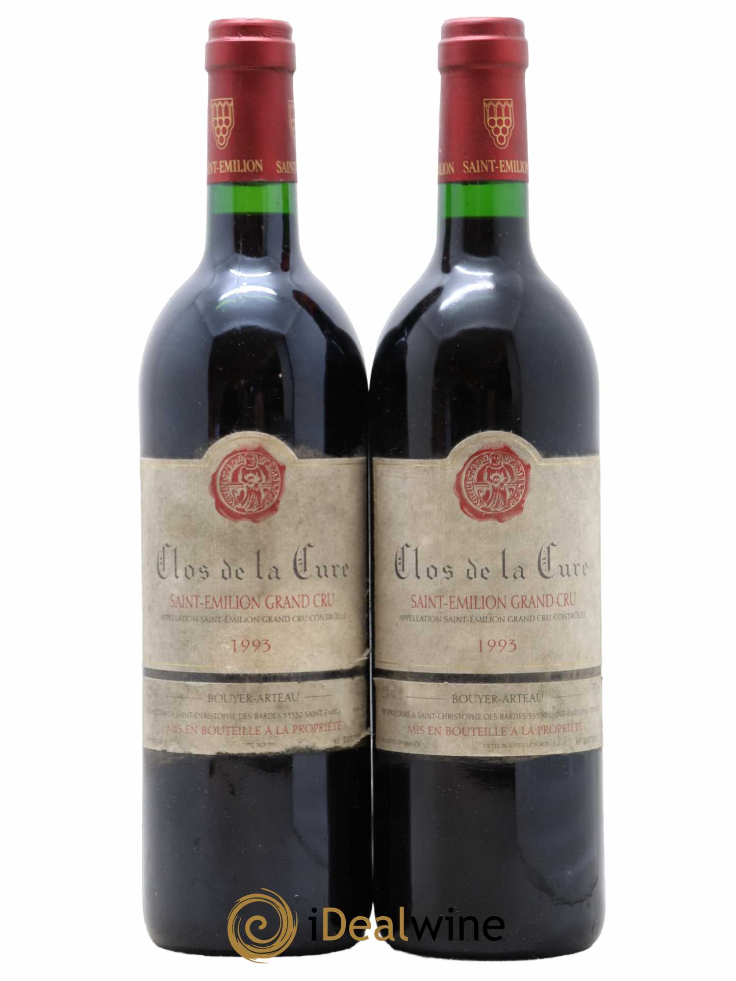 Saint-Émilion Grand Cru Clos de la Cure 1993 - Lot de 2 bouteilles - 0