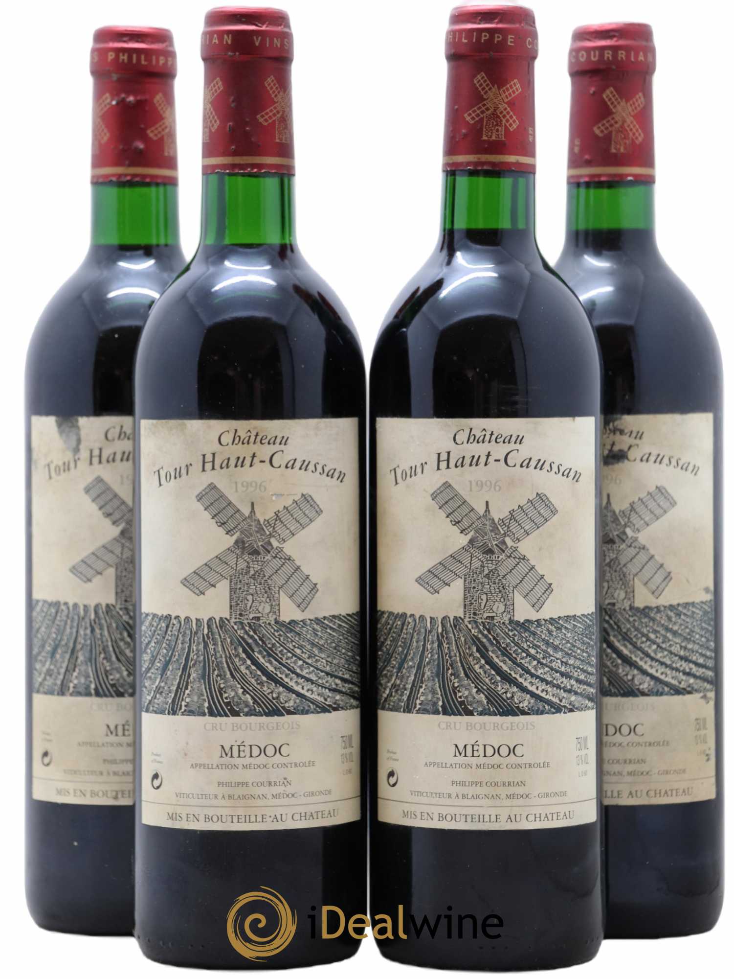 Château Tour Haut-Caussan Cru Bourgeois 1996 - Lot de 4 bouteilles - 0