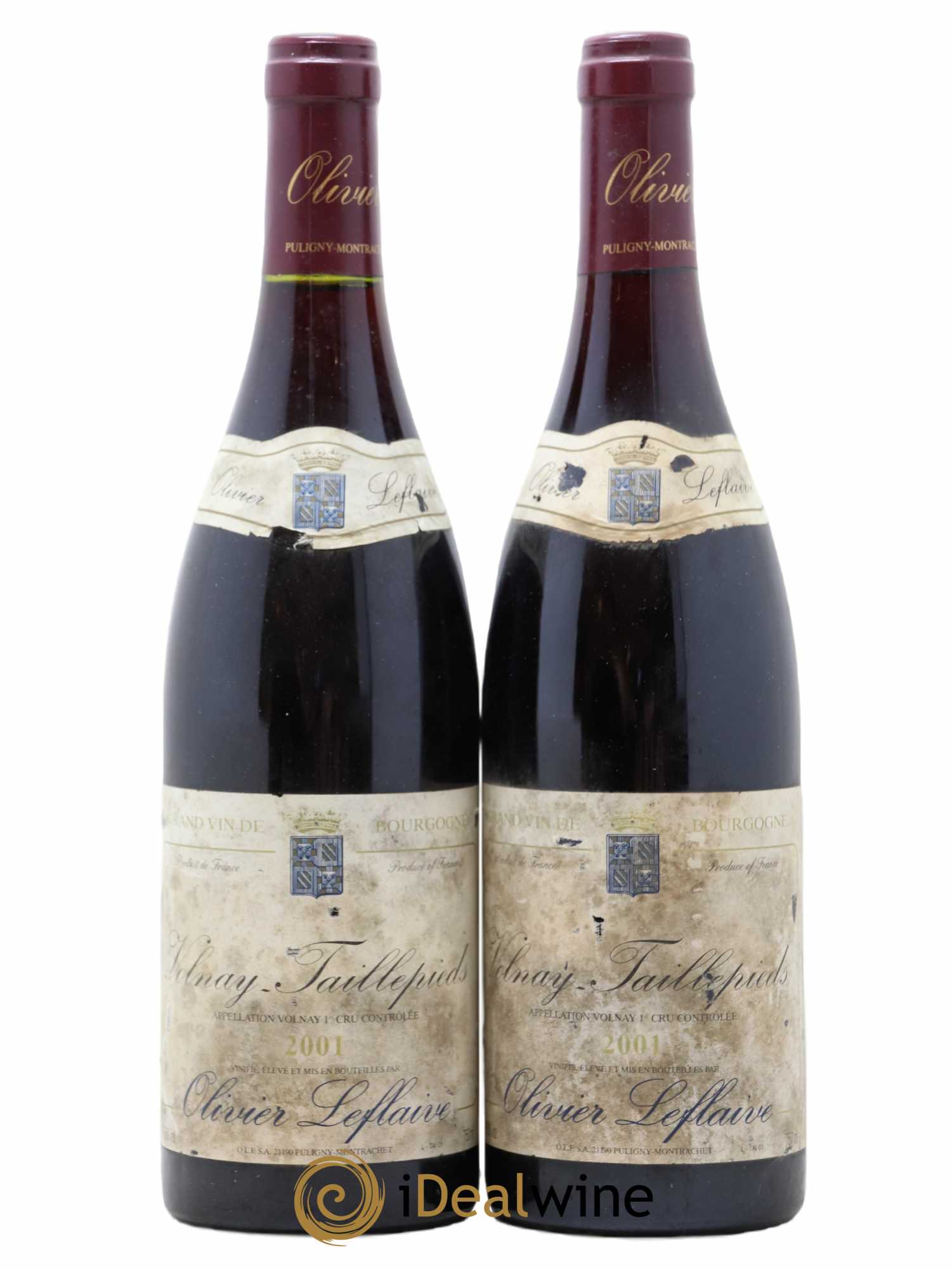 Volnay 1er Cru Taillepieds Olivier Leflaive 2001 - Lot de 2 bouteilles - 0