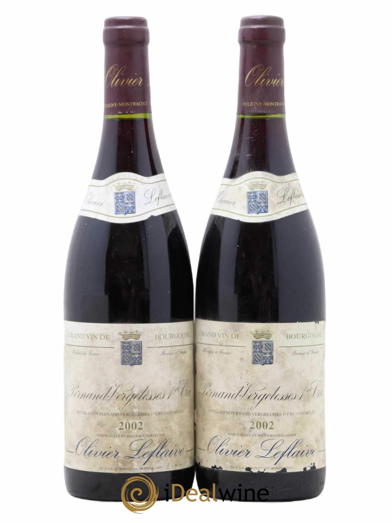Pernand-Vergelesses 1er Cru Olivier Leflaive 2002 - Lot de 2 bouteilles - 0